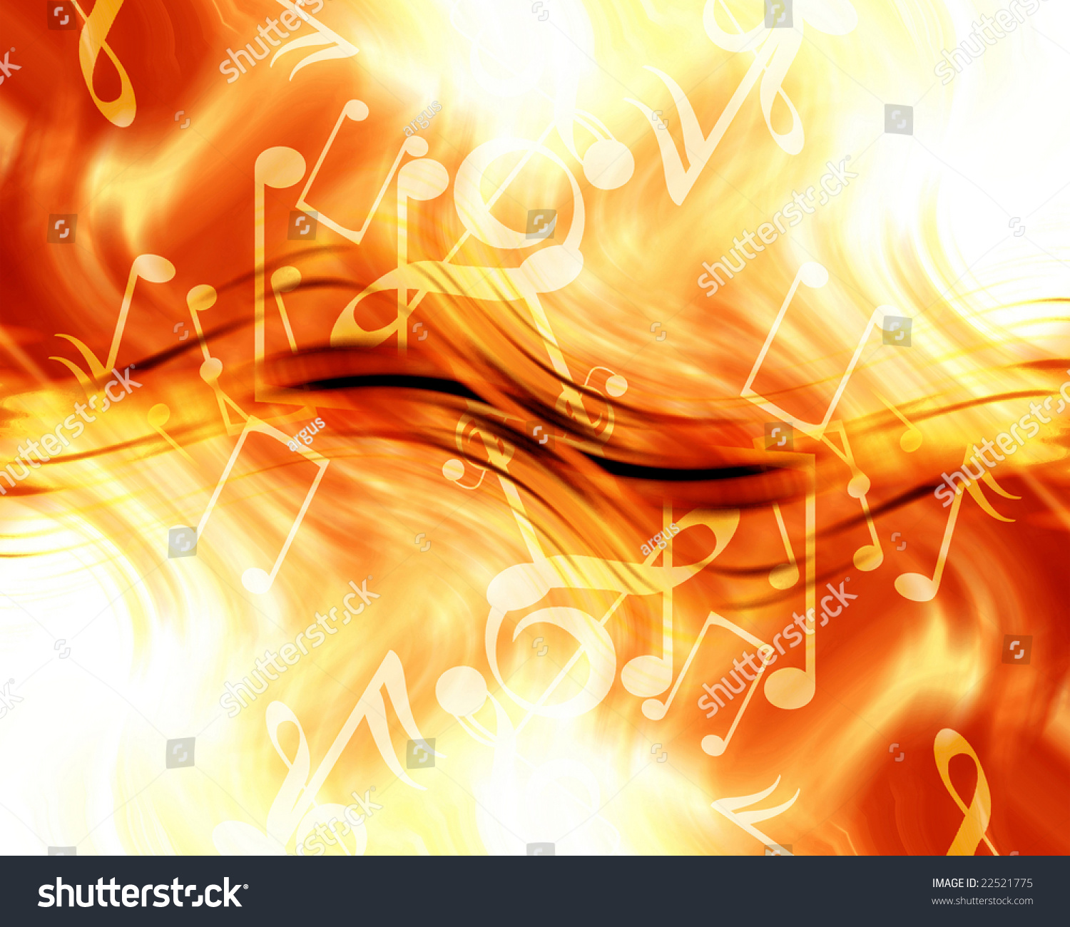 Soft Music Notes On Fire Like Stock Illustration 22521775 - Shutterstock