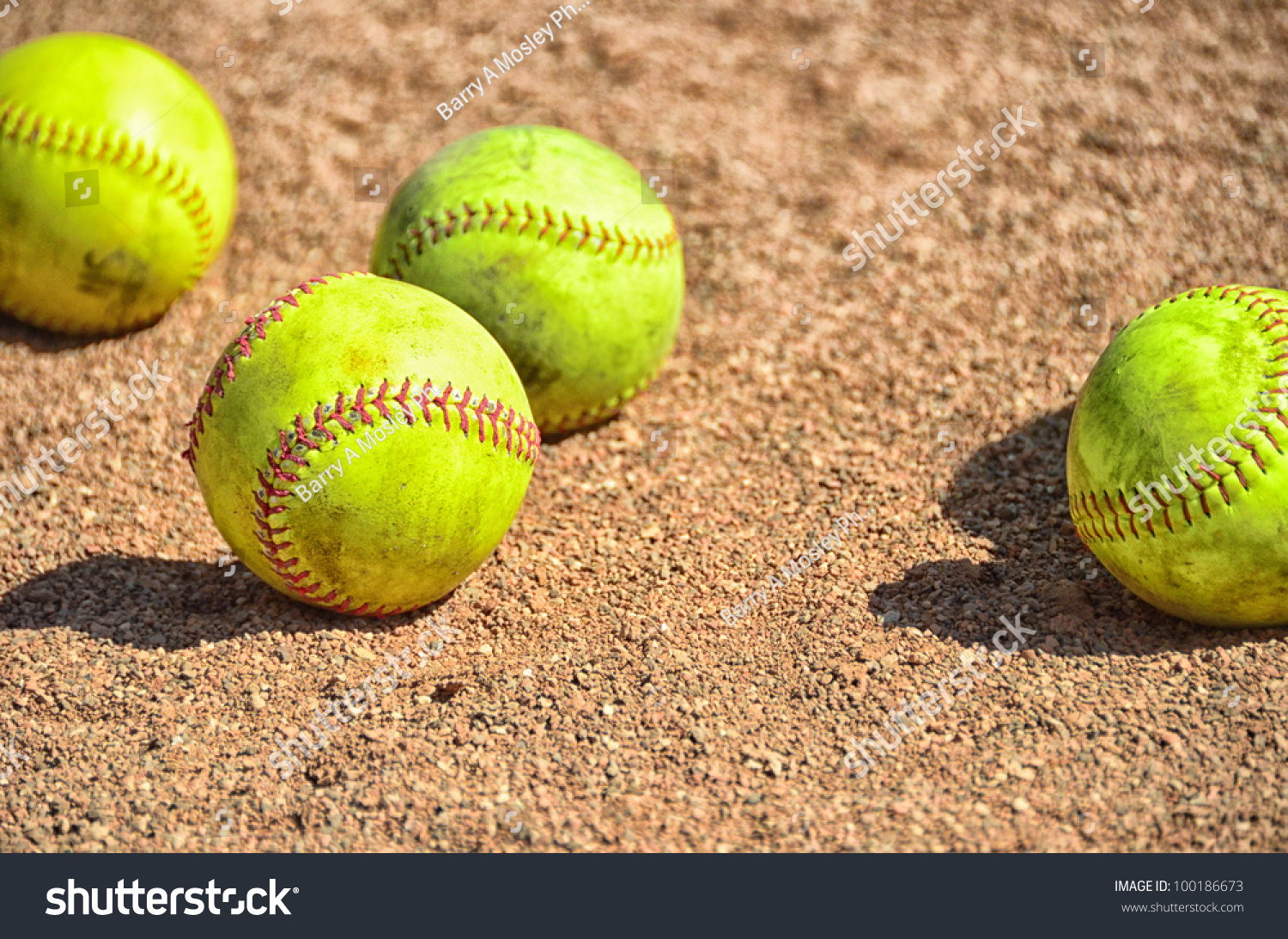 Softball On Infield Stock Photo 100186673 Shutterstock