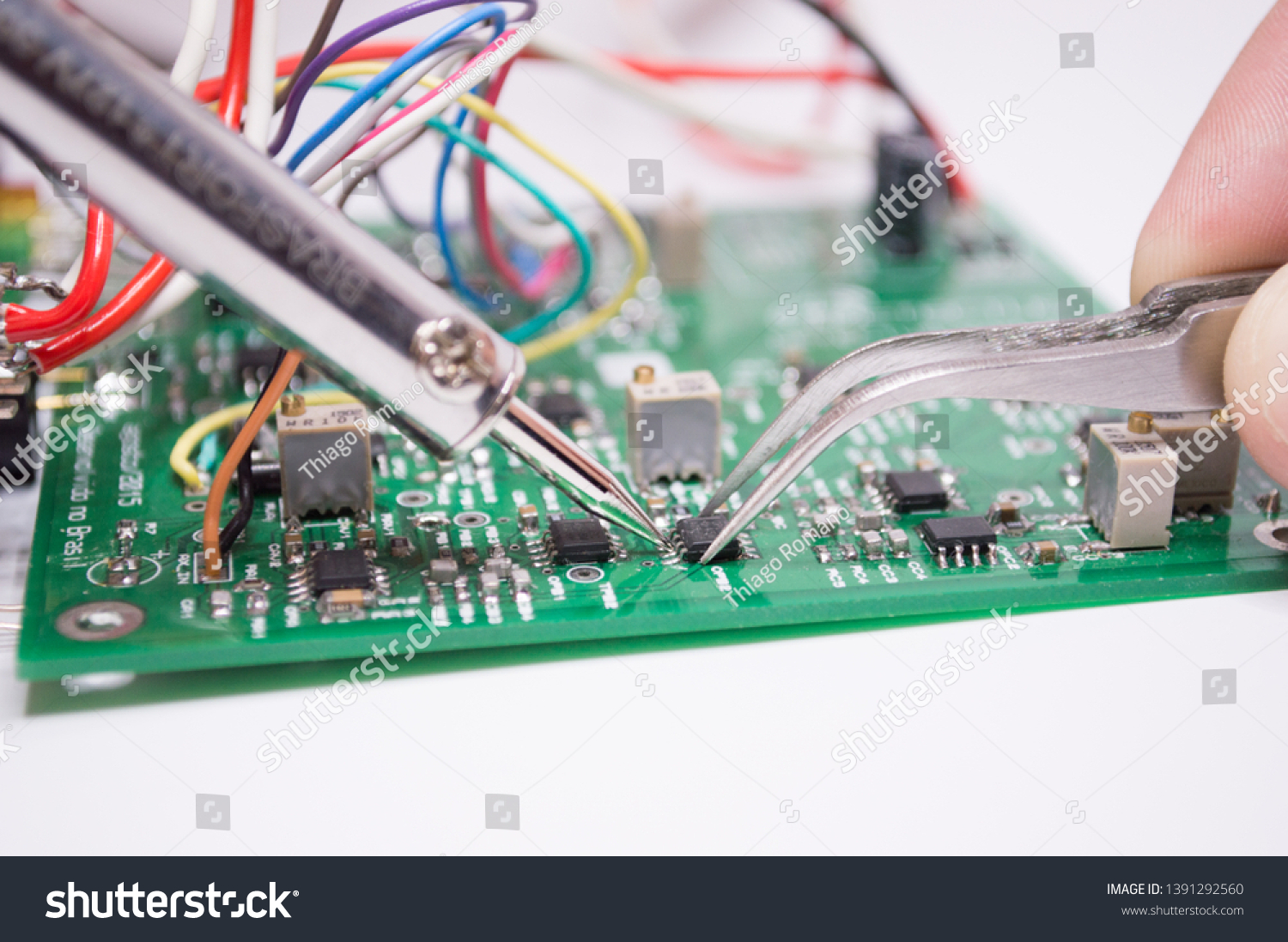 Soldering Electronic Component Printed Circuit Board Stock Photo Edit