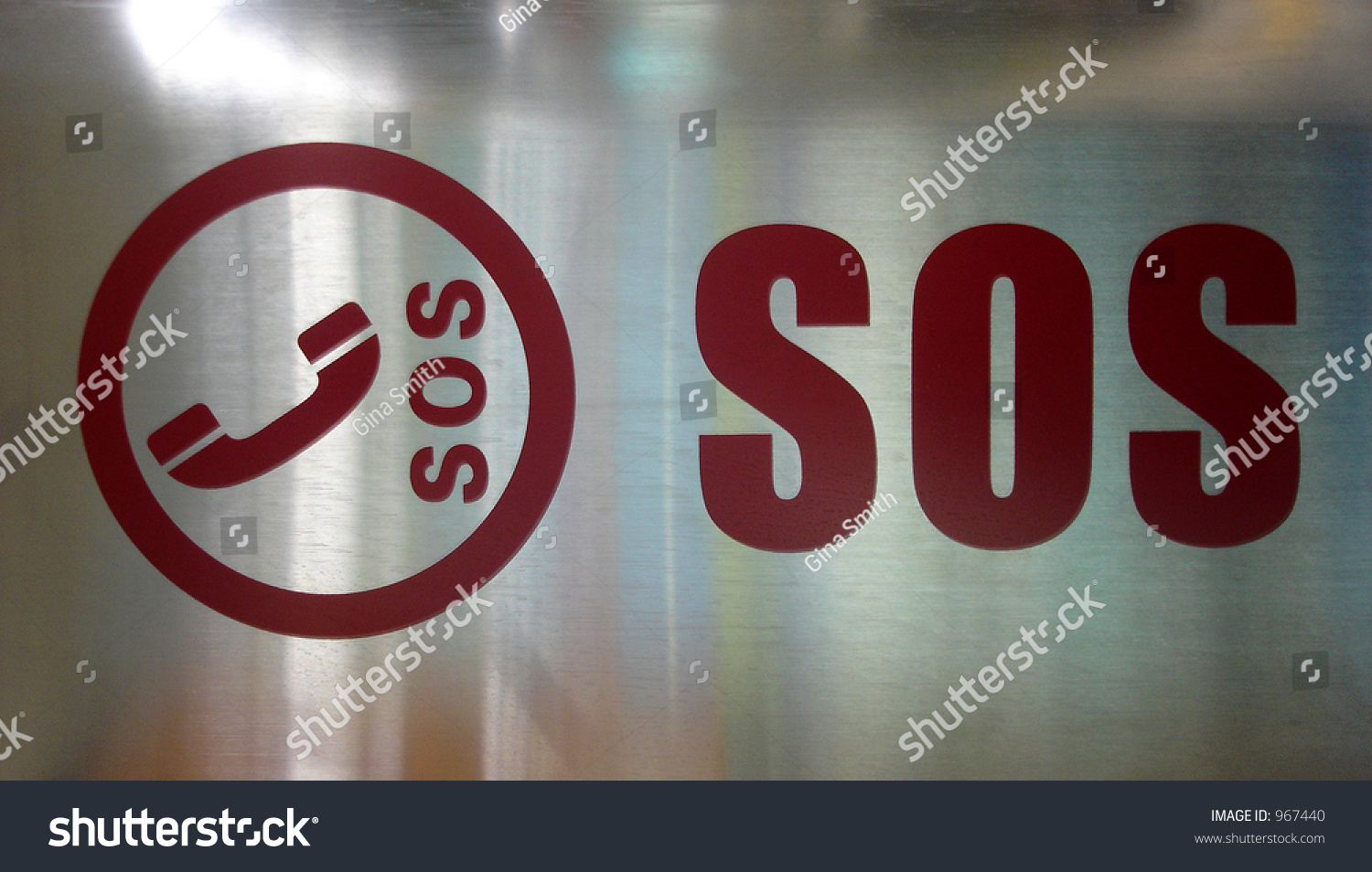 Sos Telephone Sign Stock Photo 967440 : Shutterstock