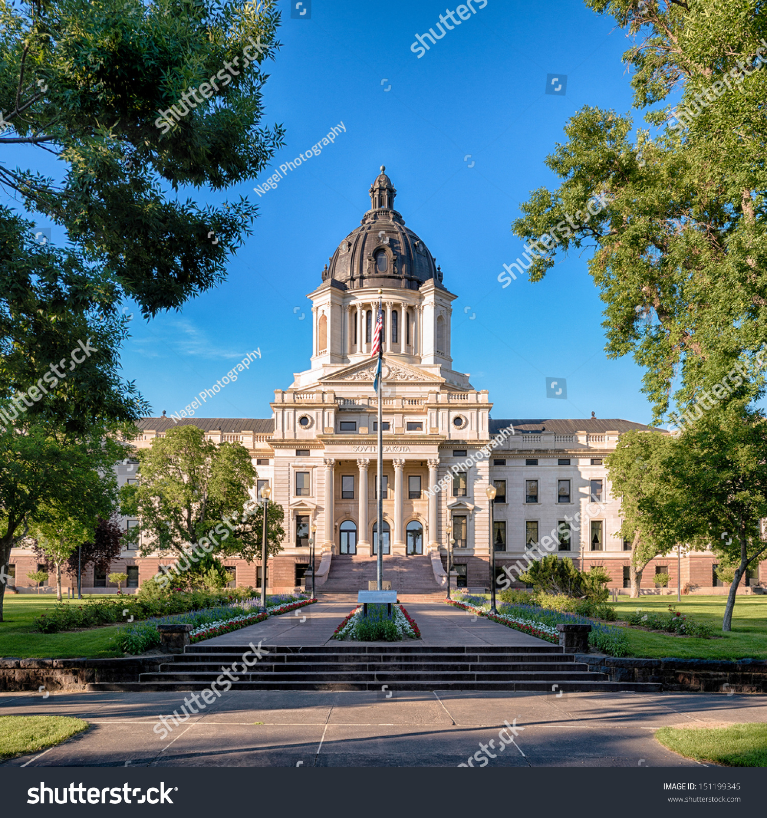 South Dakota State Capitol Building In Pierre, South Dakota Stock Photo