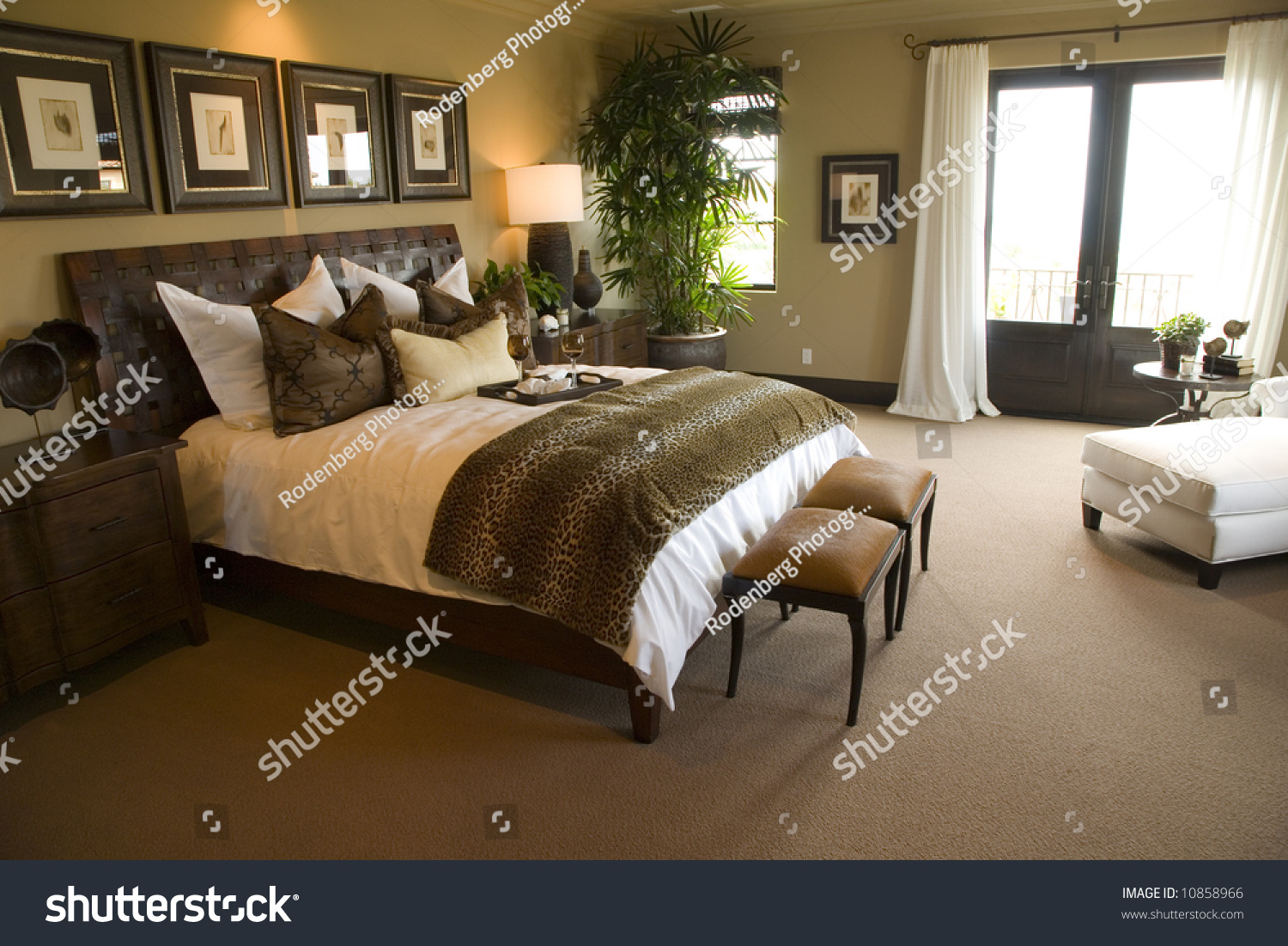 Spacious Luxury Bedroom. Stock Photo 10858966 Shutterstock