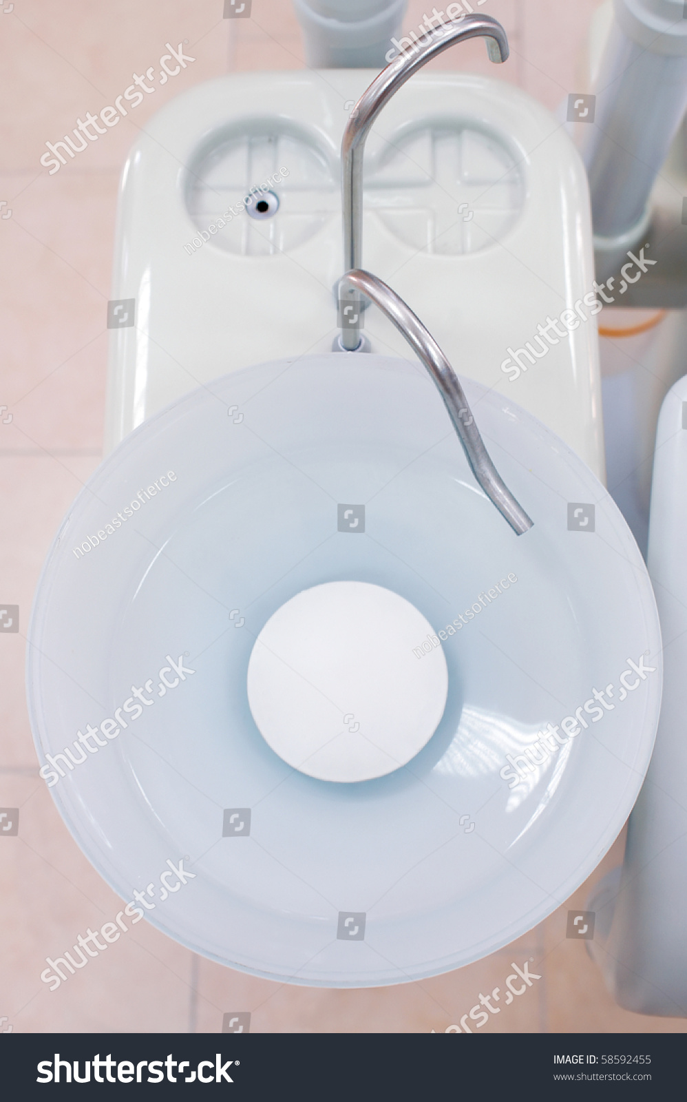 Spit Sink Dental Chair Equipment Seen Stock Photo 58592455 Shutterstock