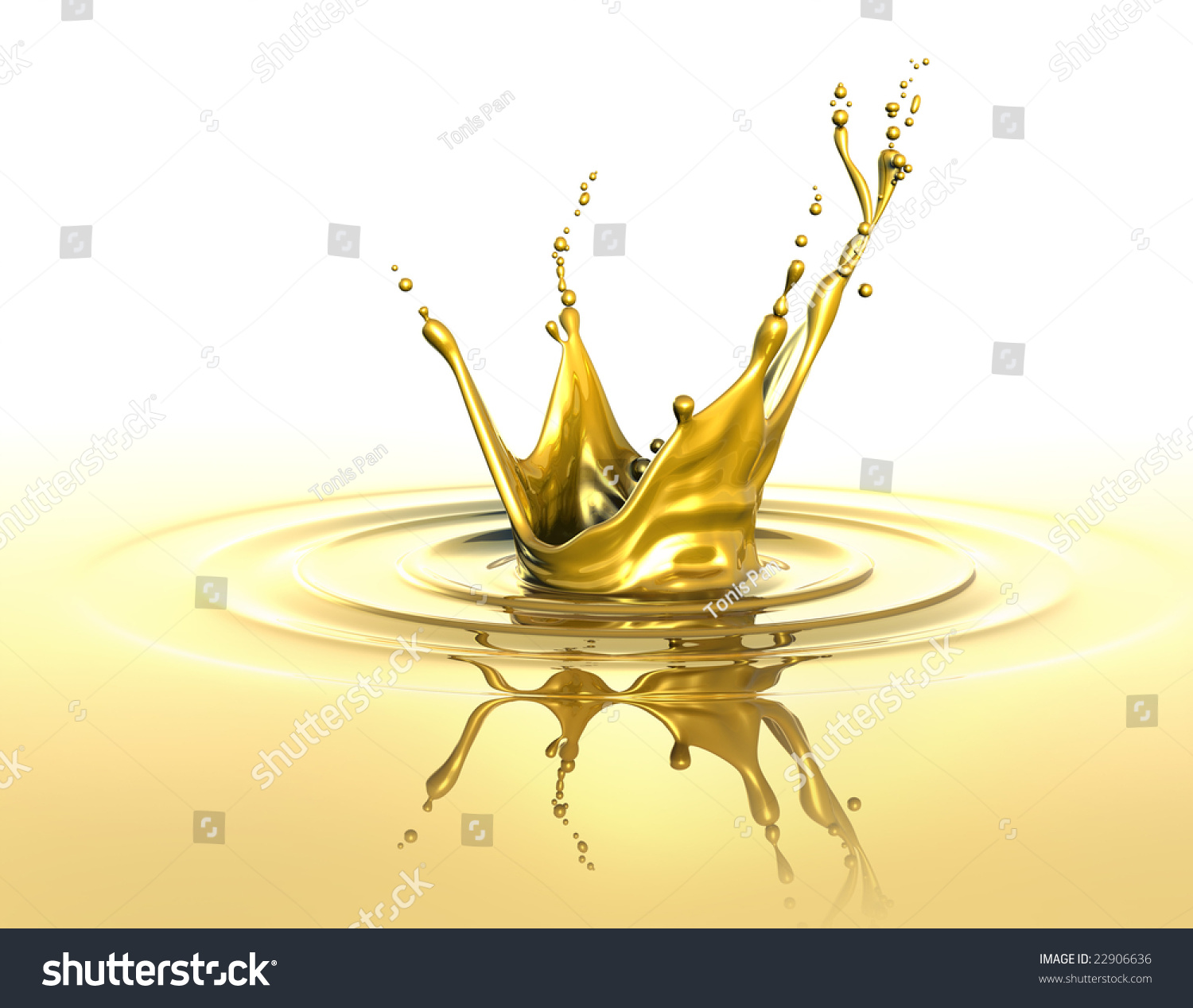 Splash And Ripples On Liquid Gold Stock Photo 22906636 Shutterstock