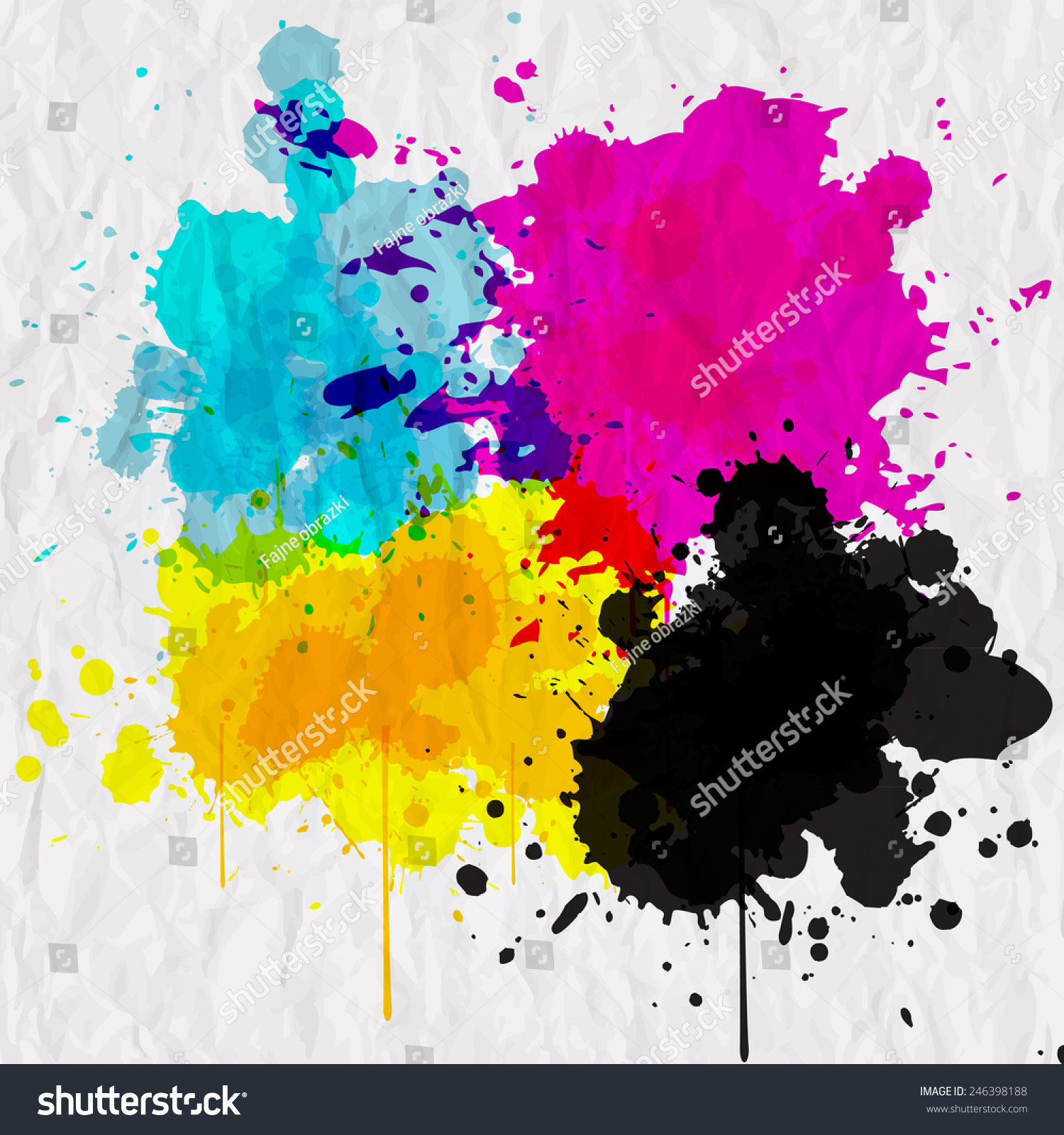 Splashes Color Cmyk Stock Illustration Shutterstock