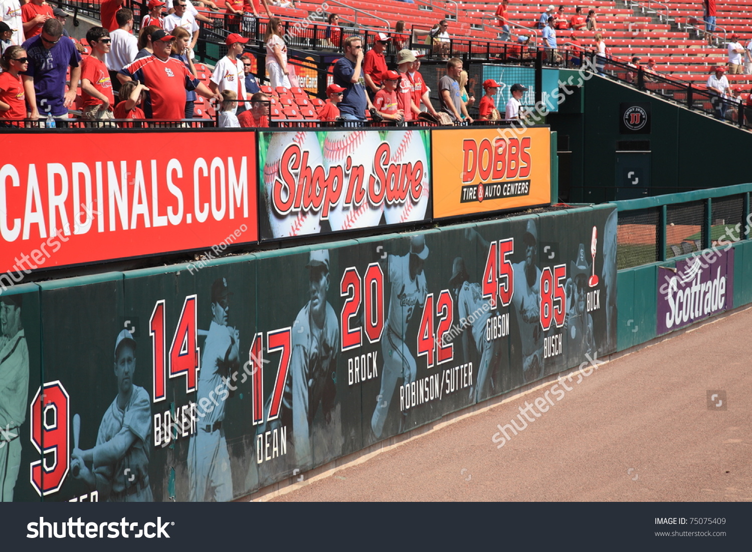 St. Louis - September 18: Cardinals Fans And Retired Player Numbers At Busch Stadium On ...