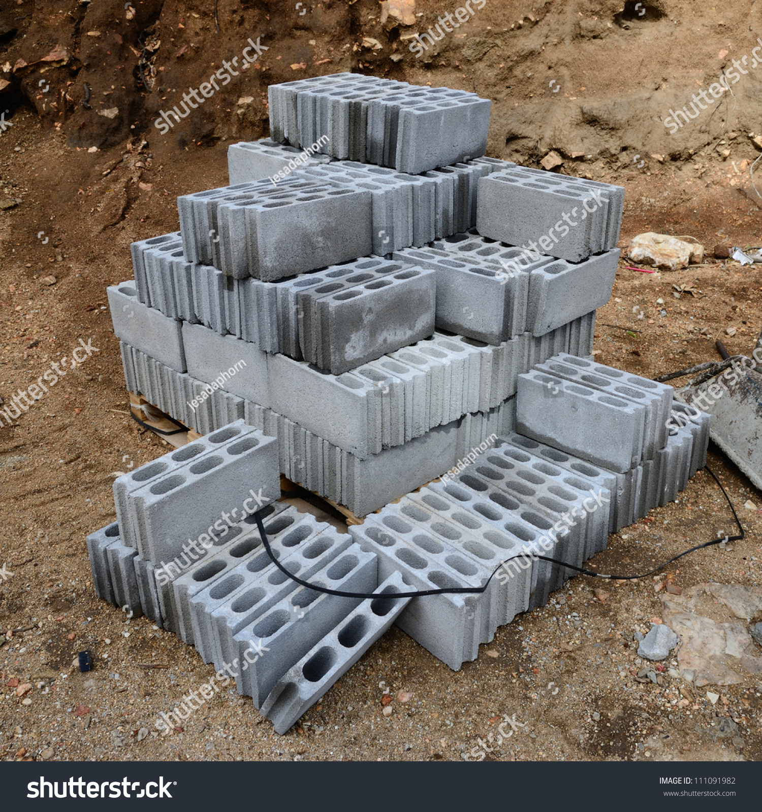 Stack Of Concrete Blocks Stock Photos   Image: 34919253