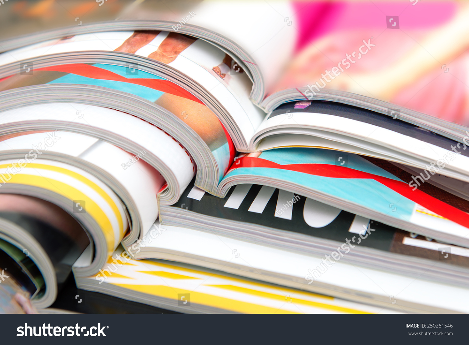 Stack Of Magazines Stock Photo 250261546 : Shutterstock