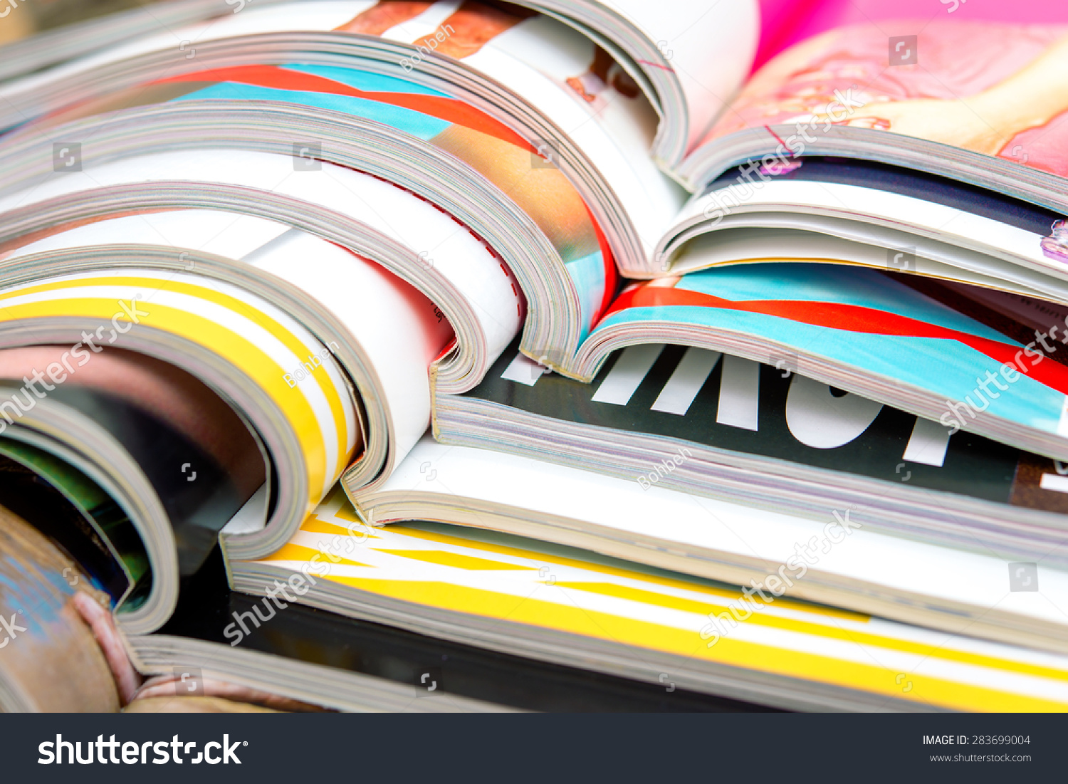 Stack Of Magazines Stock Photo 283699004 : Shutterstock