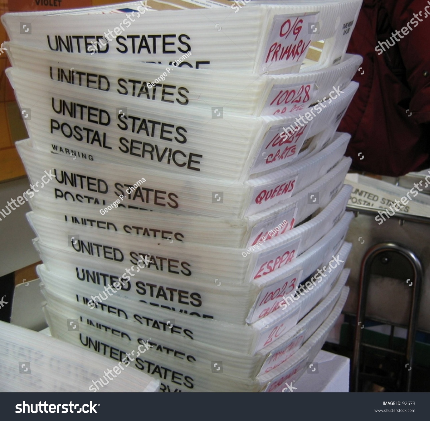 Stack Of Postal Trays Stock Photo 92673 : Shutterstock