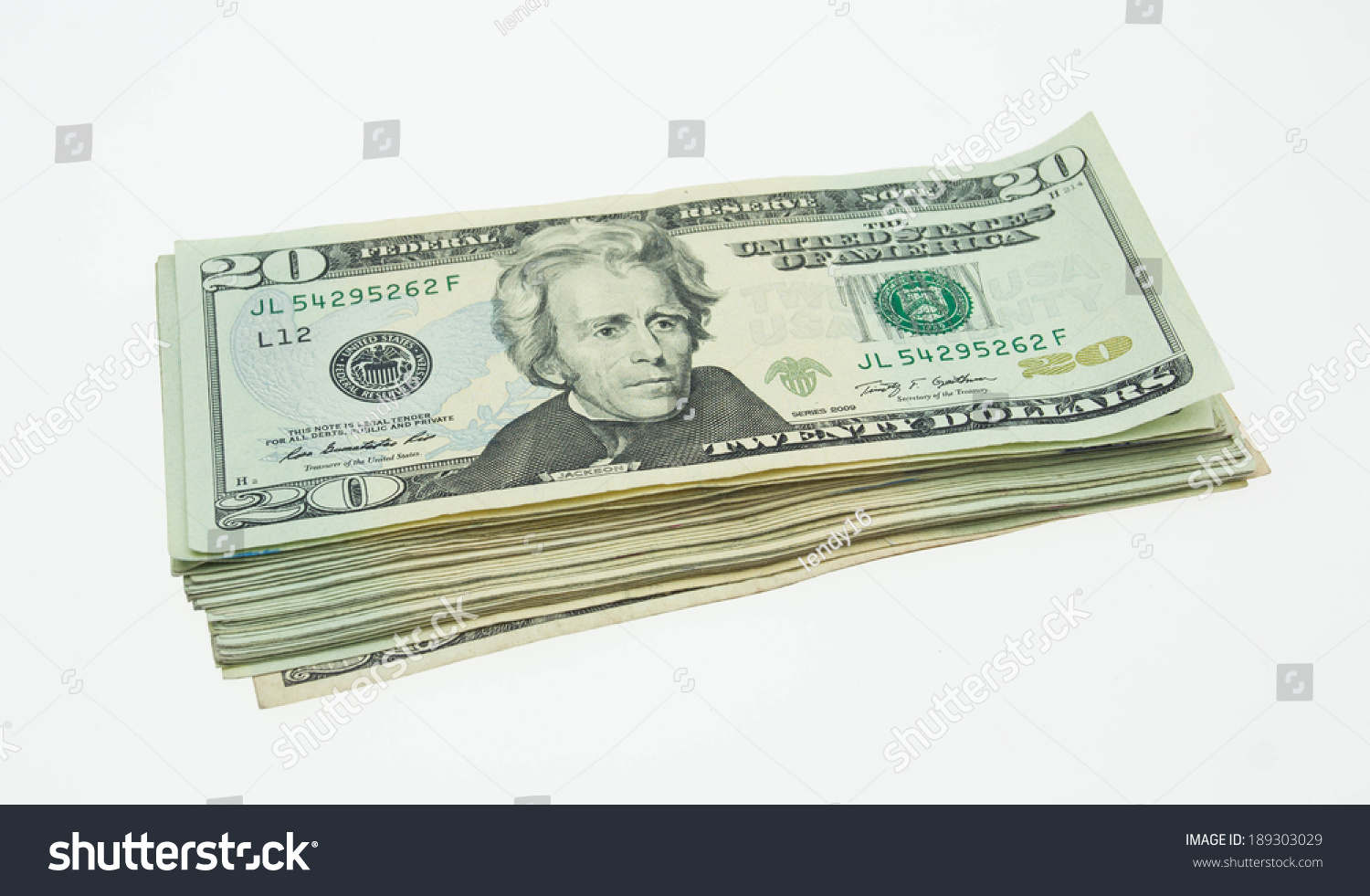 Stack Of Twenty Dollar Bills Isolated On White Stock Photo Stack Of Twenty Dollar Bills Isolated On White Stock Photo