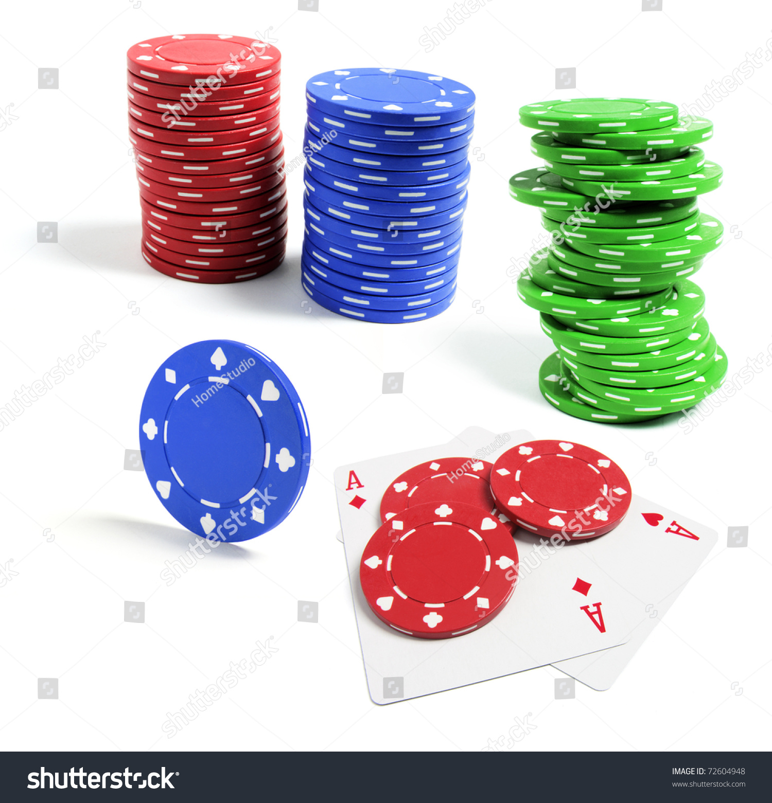 Small denomination poker chips