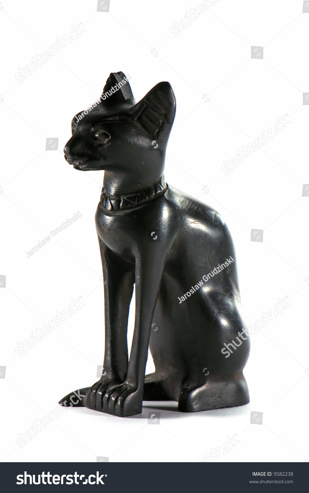 egyptian black cat statue