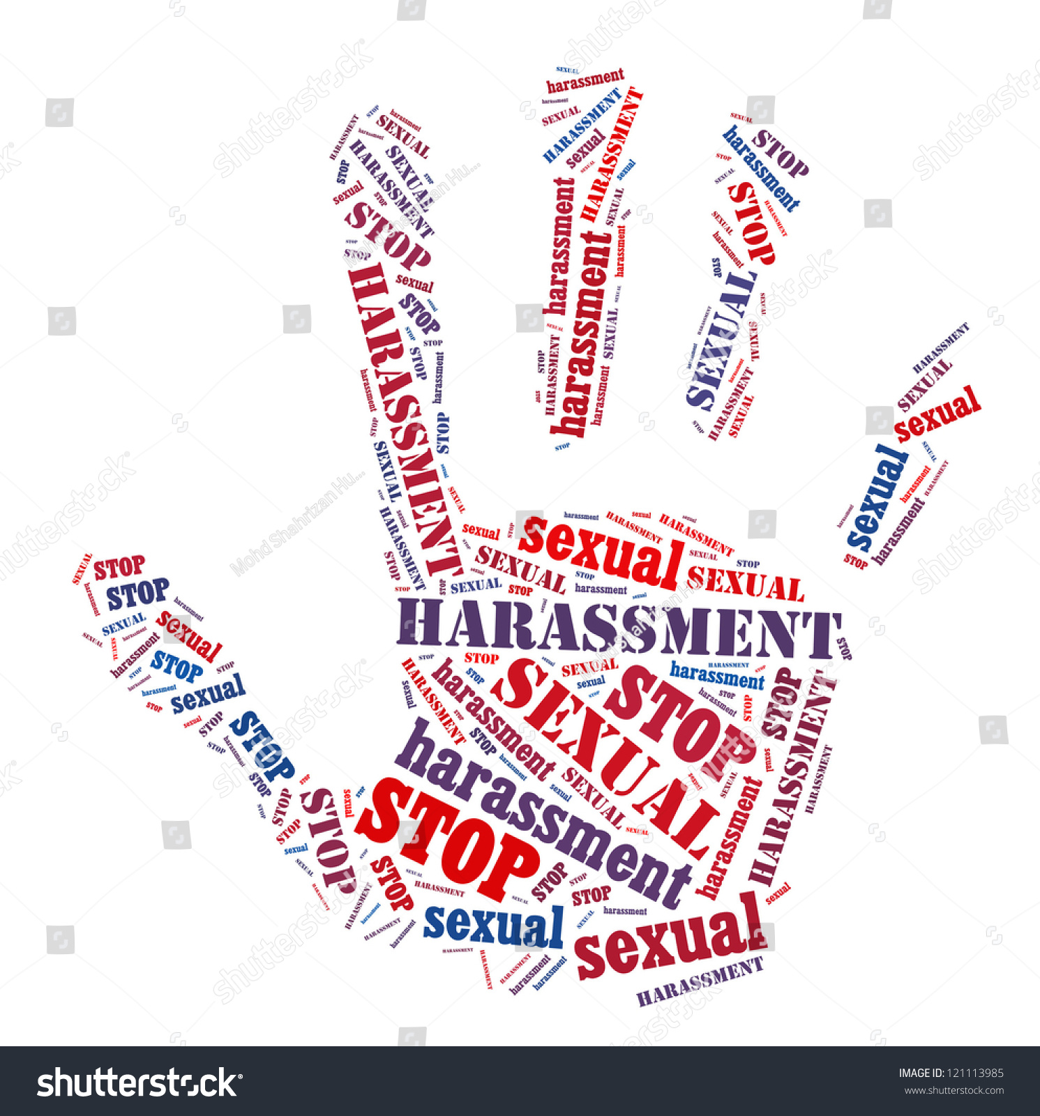 Stop Sexual Harassment Sign Words Clouds Stock Illustration 121113985
