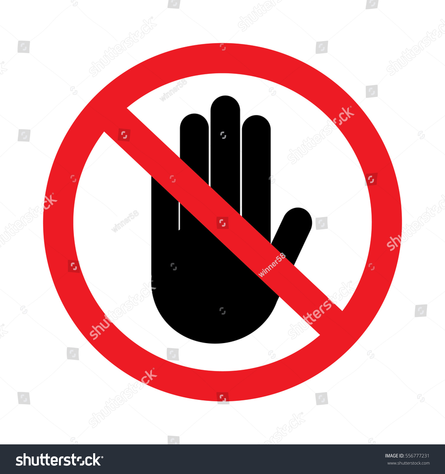 Stop Sign No Entry On White Stock Illustration Shutterstock