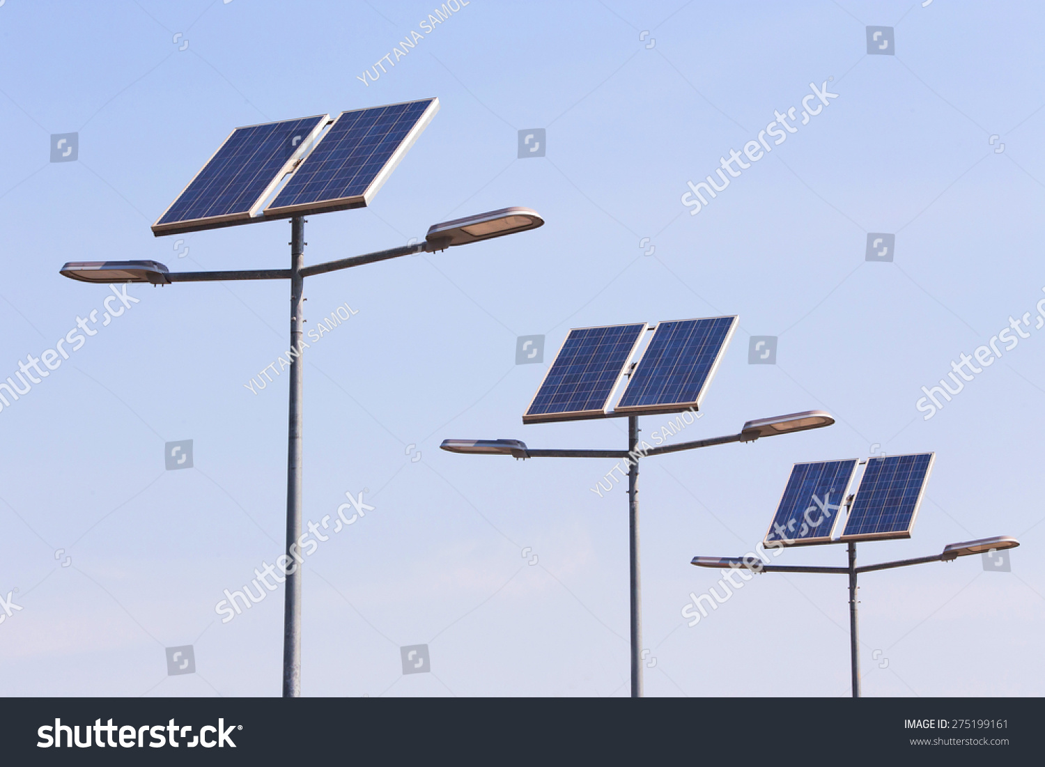 Street Lamp Post Solar Panel Energy Stock Photo Edit Now