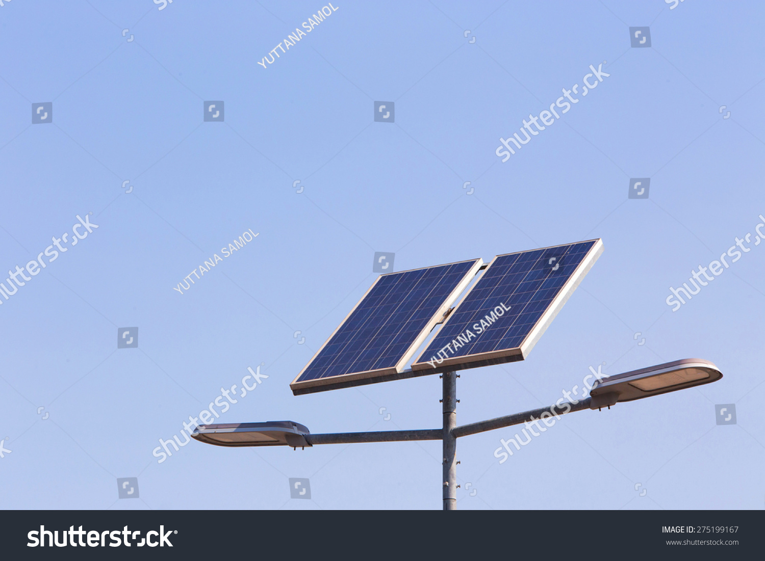 Street Lamp Post Solar Panel Energy Stock Photo Edit Now 275199167