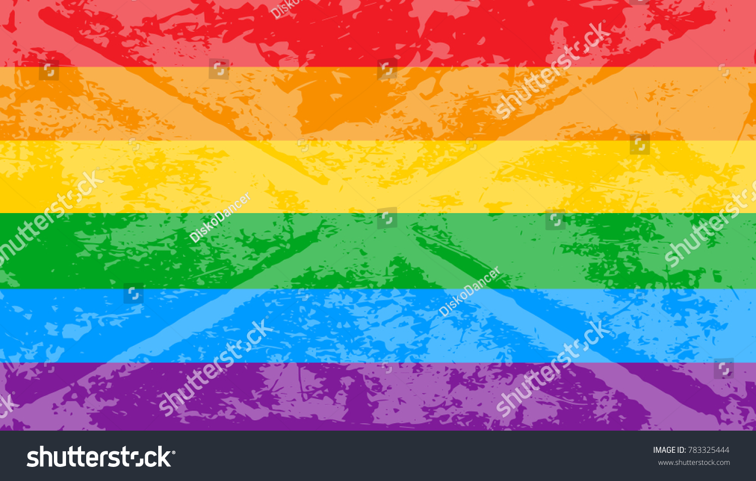 Striped Rainbow Texture Gay Pride Flag Shutterstock