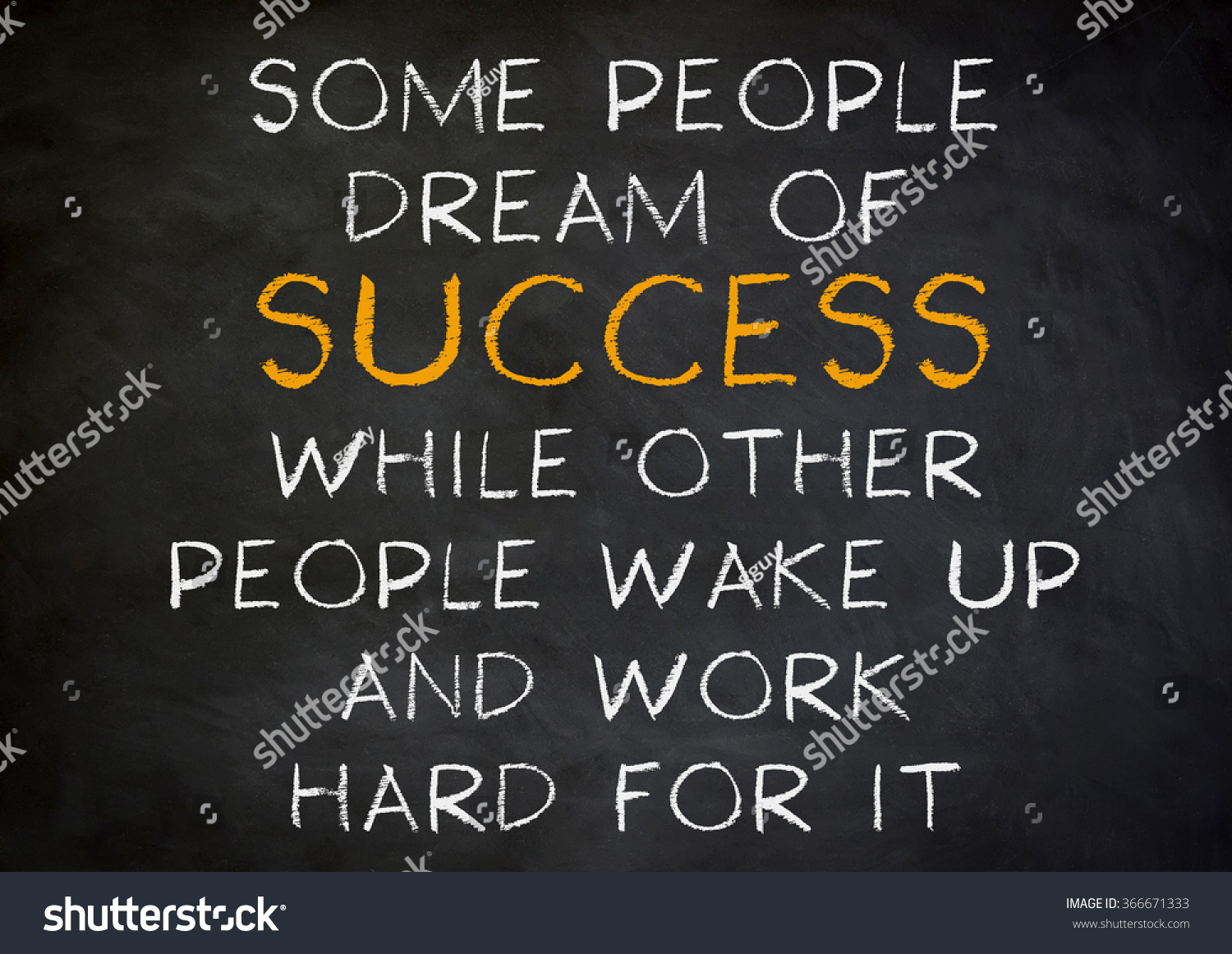 Success Quote - Work Hard For Success Stock Photo 366671333 : Shutterstock