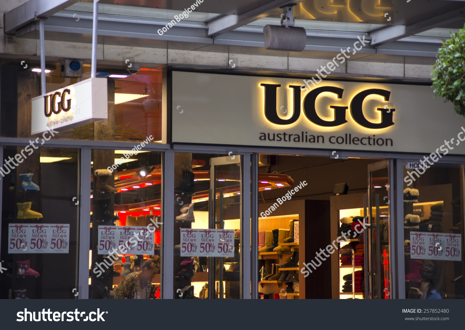 Sydney, Australia - February 9, 2015: Detail Of The Ugg Australia Store In Sydney, Australia ...