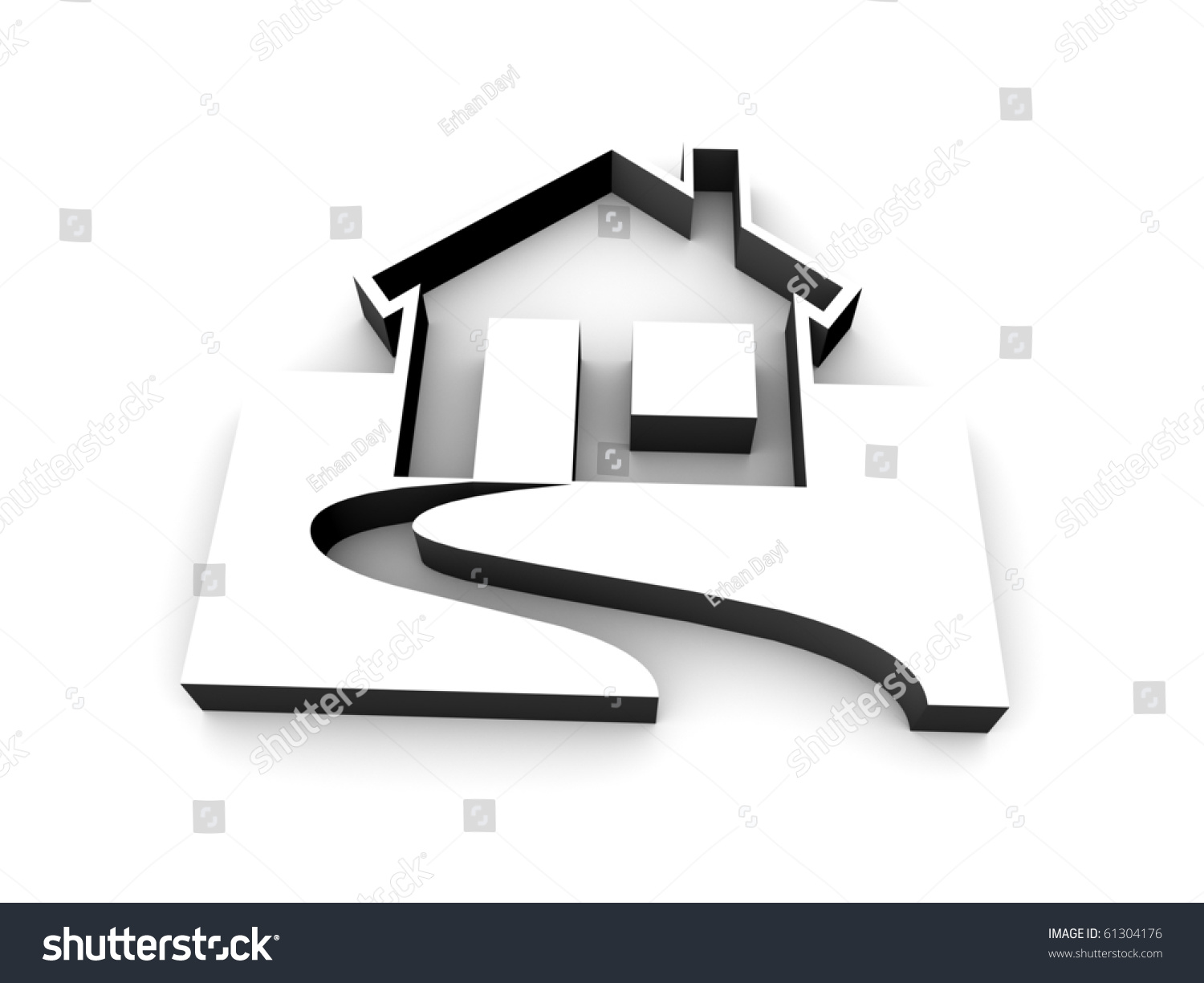 Symbol Of Small House Stock Photo 61304176 : Shutterstock