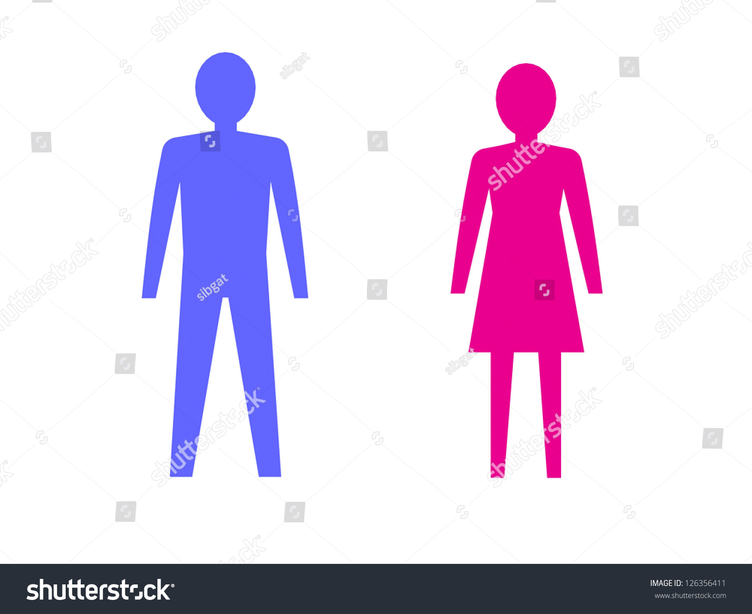 Symbols Male Female Pink Blue 3d Stock Illustration 126356411 Shutterstock
