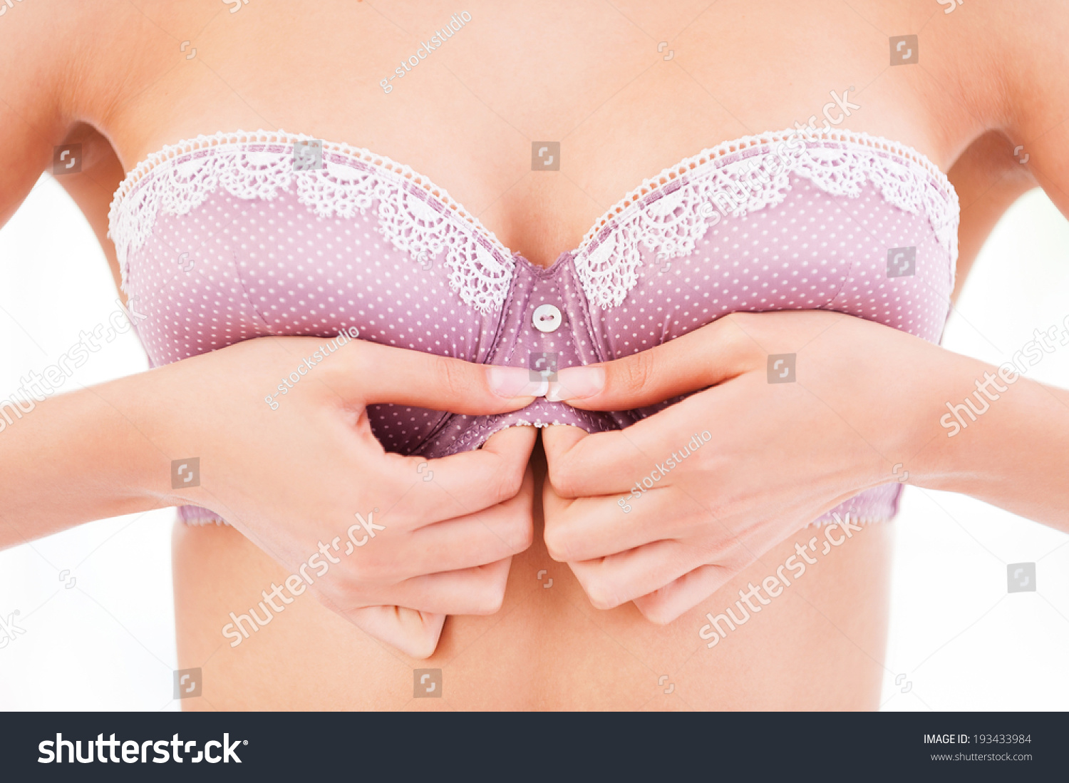 Taking Off Her Bra Closeup Woman Stock Photo 193433984 Shuttersto