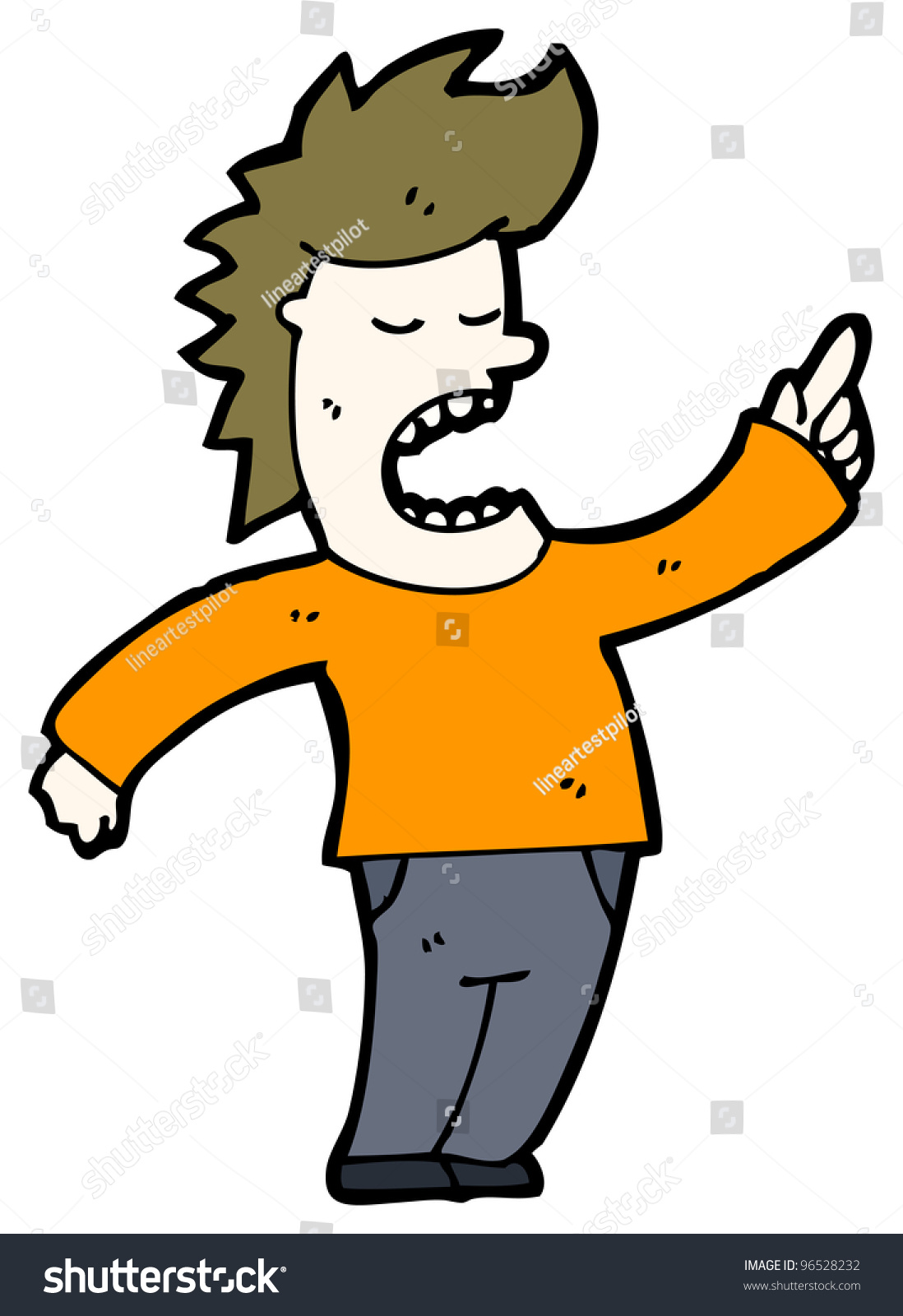 Talking Man Cartoon Stock Photo 96528232 : Shutterstock