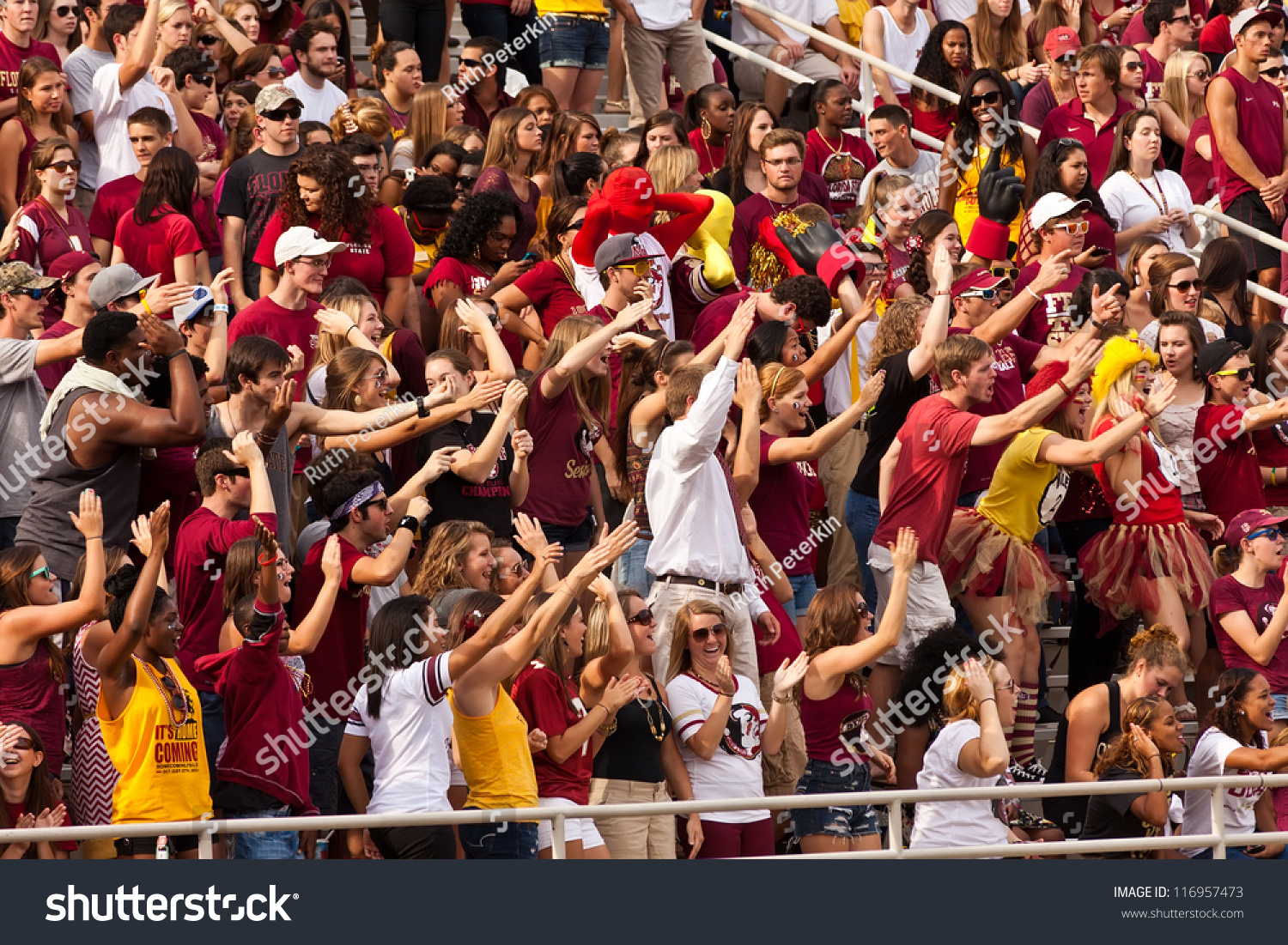 Tallahassee, Fl Oct. 27 Fsu Seminole Fans Celebrate A Touchdown By