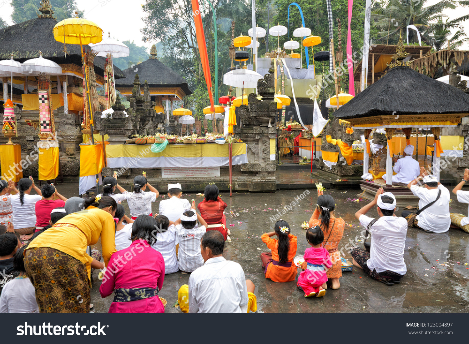 Tampak Siring, Bali, Indonesia - October 30: People Praying At Holy