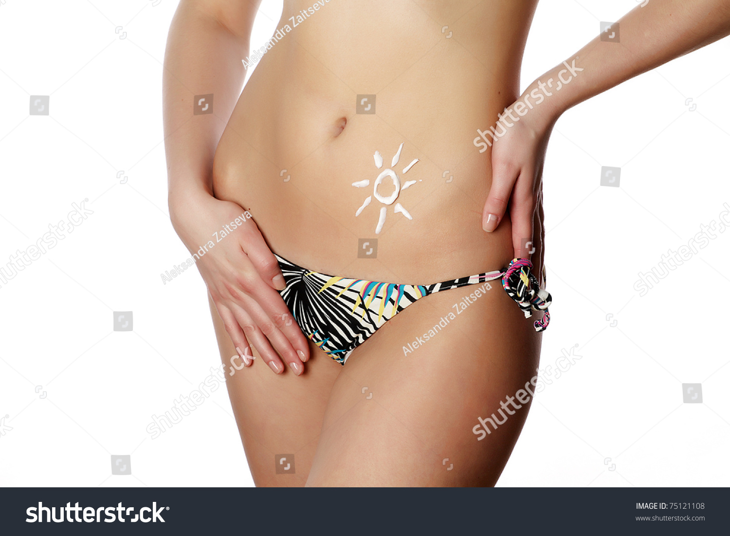 Tanned Woman Body In Bikini Stock Photo 75121108 Shutterstock