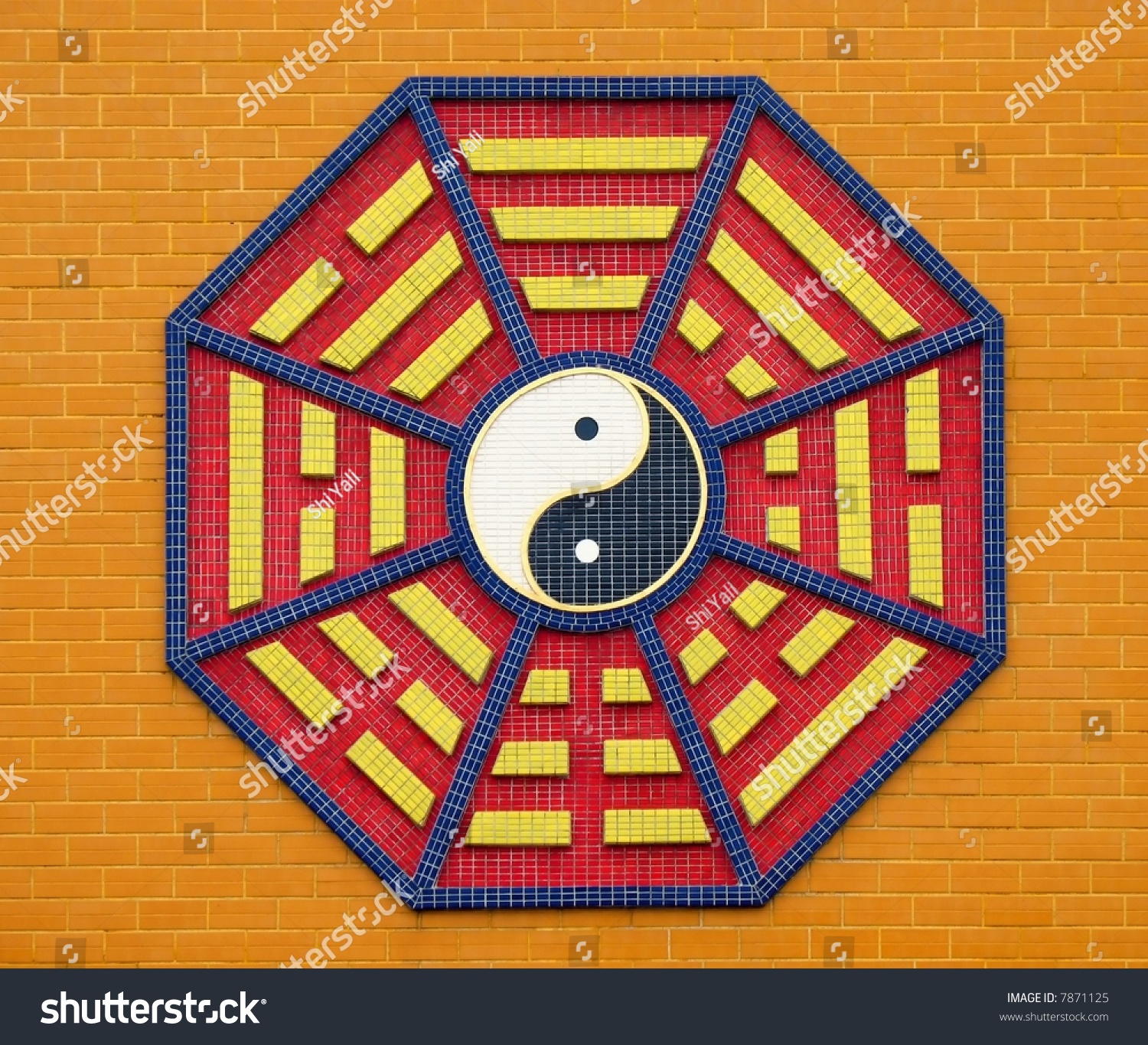 Taoist Octagonal Symbol Each Of The Eight Trigrams Has