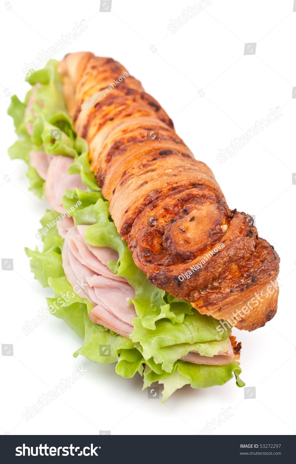 Tasty Honey Roasted Ham And Lettuce Baguette Sandwich Tasty Honey Roasted Ham And Lettuce Baguette Sandwich