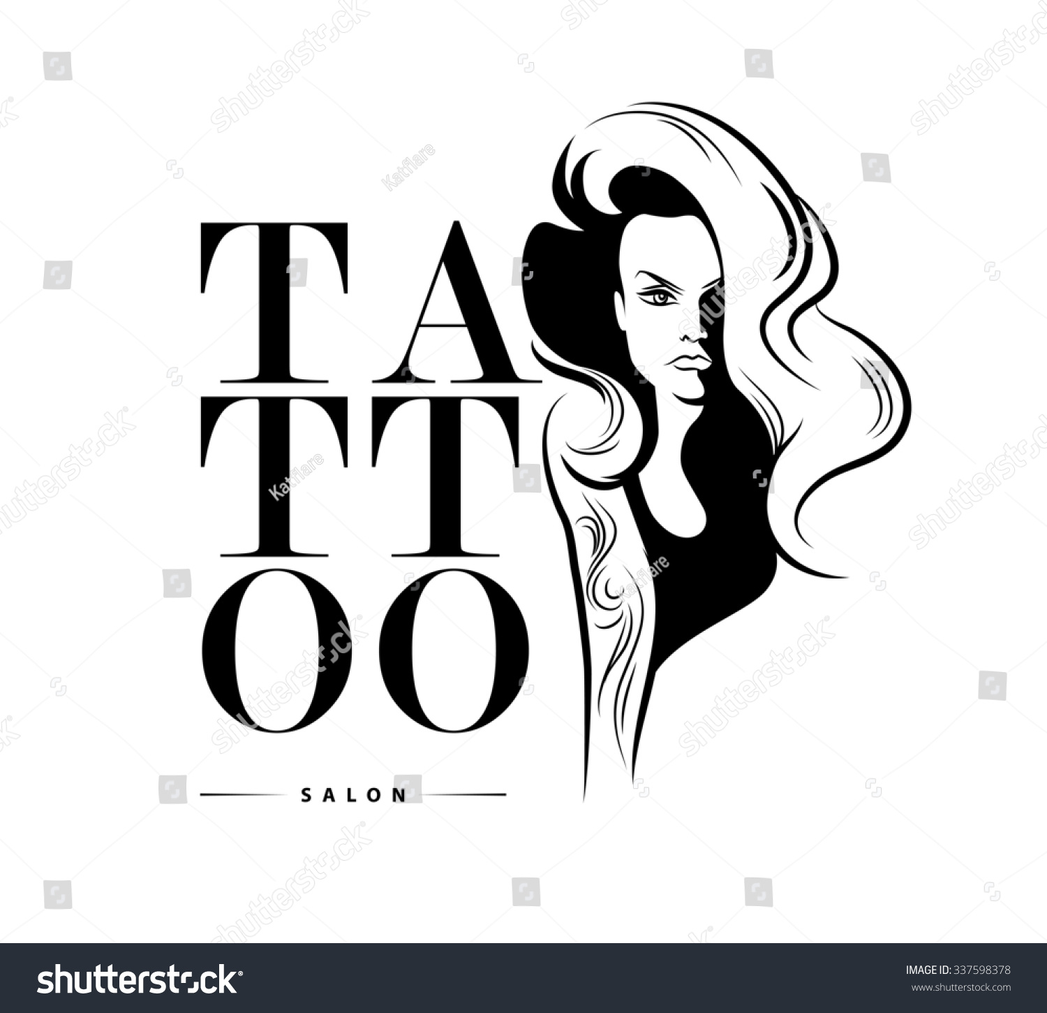 tattoo symbol tattoo salon logo template stock tattoo symbol tattoo salon logo template stock