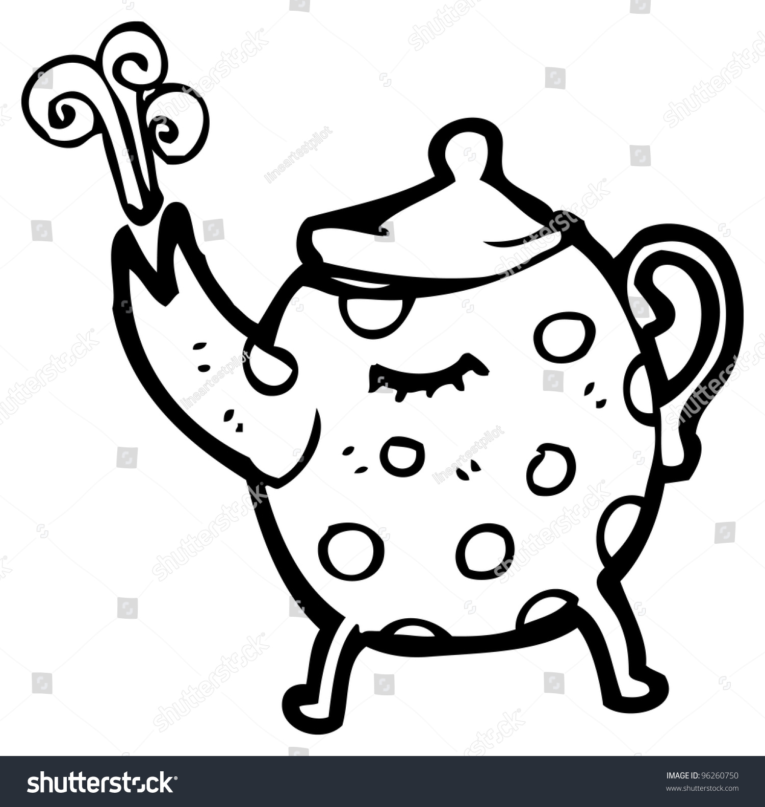 Teapot Cartoon Character Stock Photo 96260750 : Shutterstock