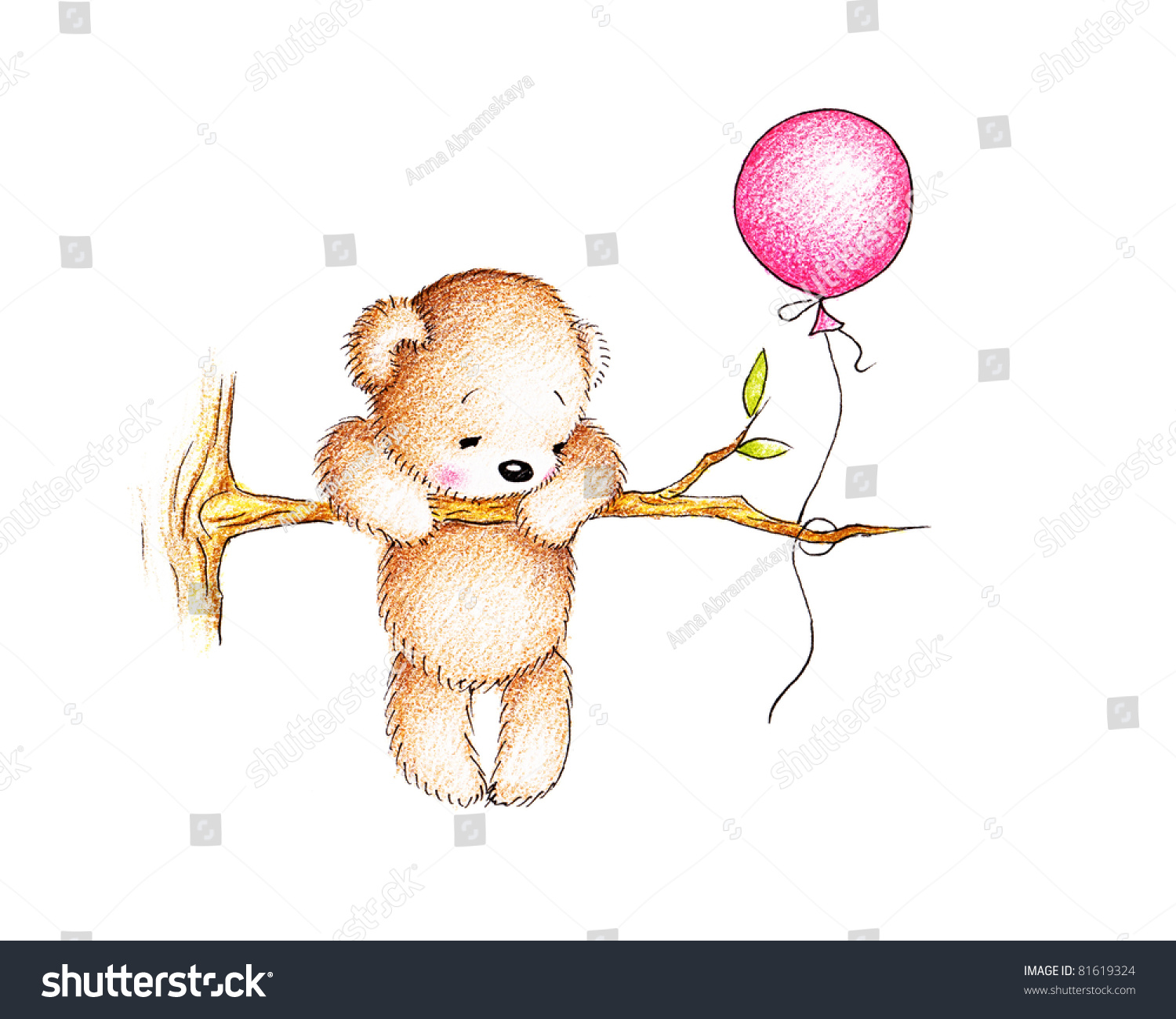 hanging teddy bear balloon