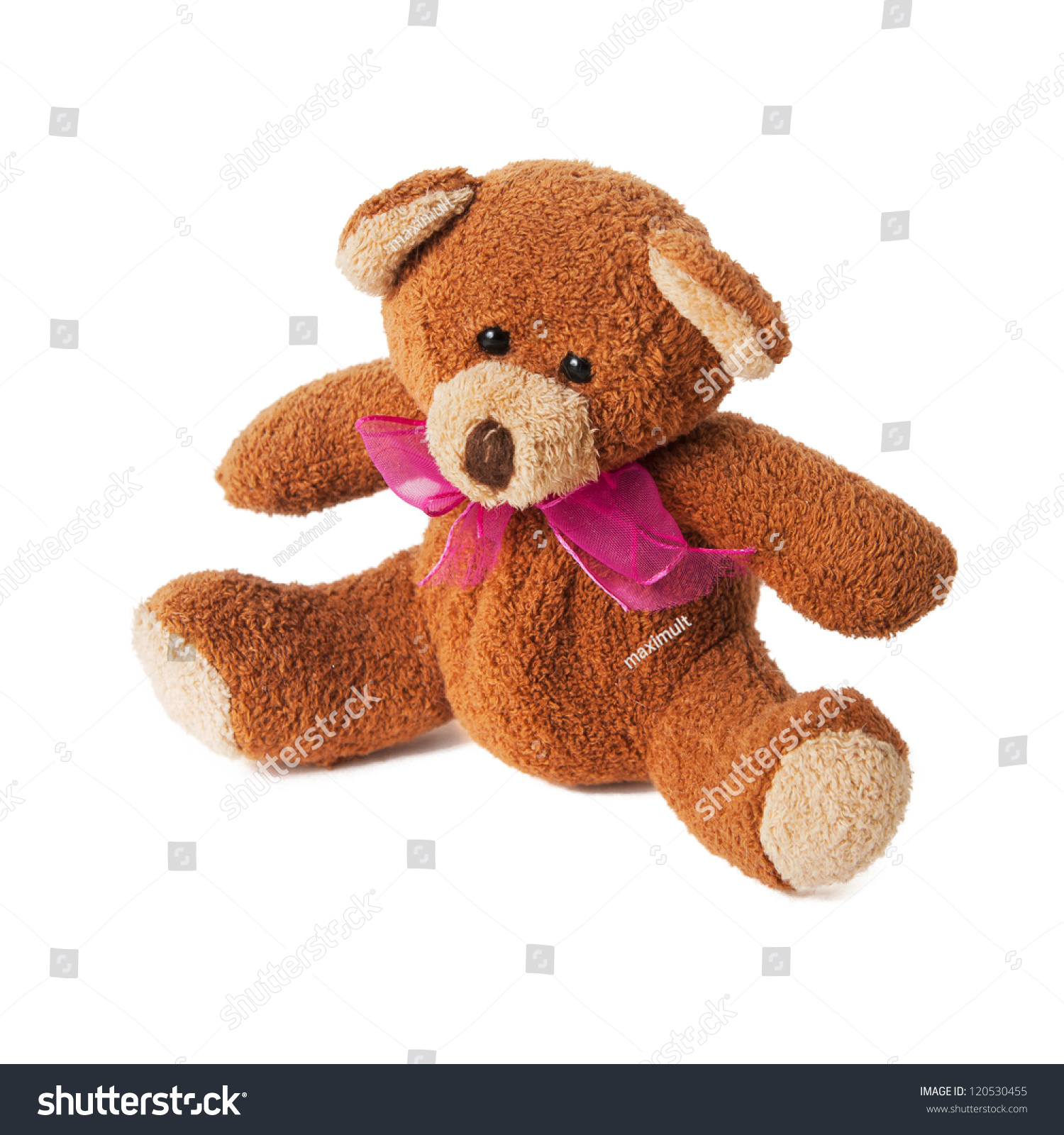 big teddy bear with red bow