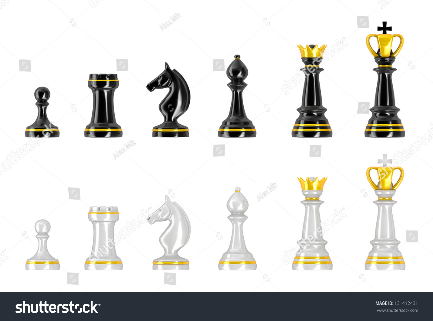 Template Of Chess Pieces Stock Photo 131412431 : Shutterstock