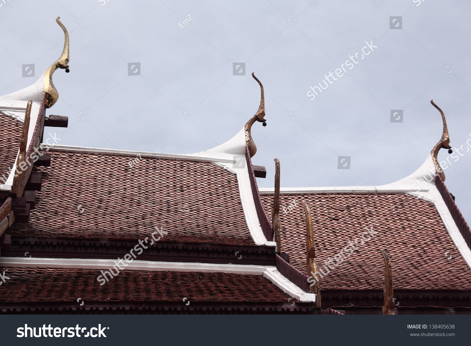 Temple Roof Tile Pattern Thailand Stock Photo Shutterstock