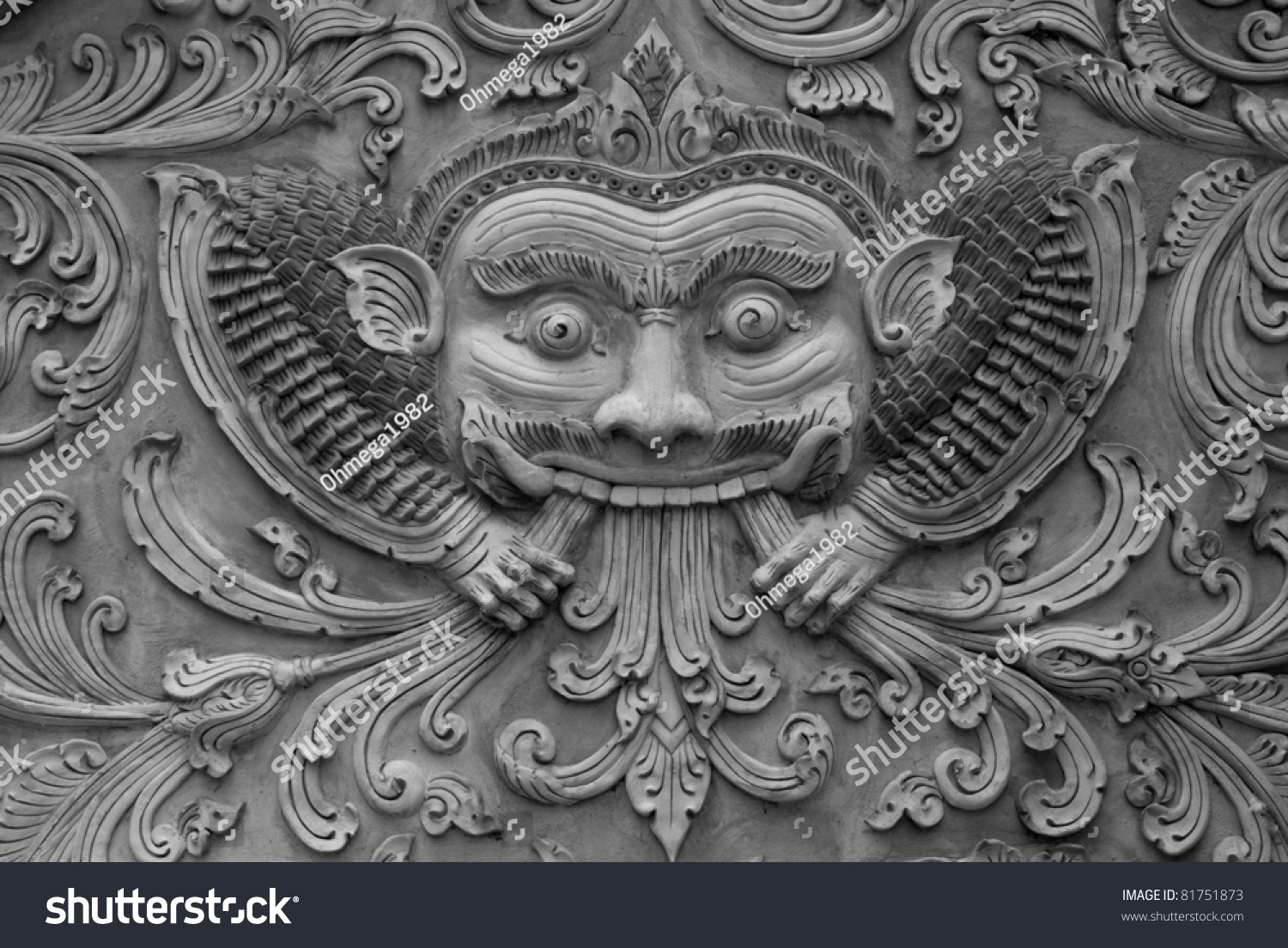 Temple Wall Statue Texture Background. Stock Photo 81751873 : Shutterstock