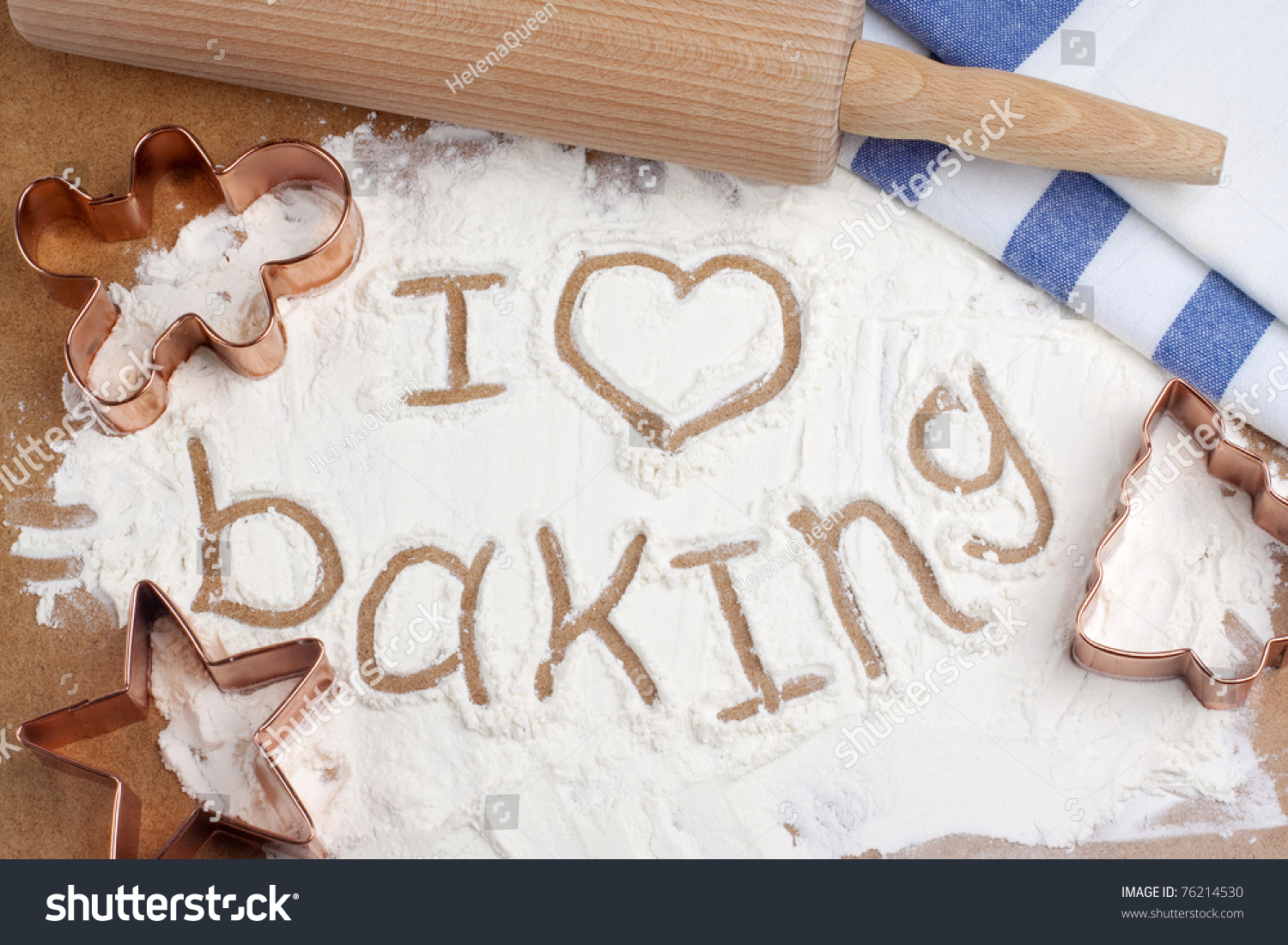 Text Love Baking Written Flour Stock Photo 76214530 - Shutterstock