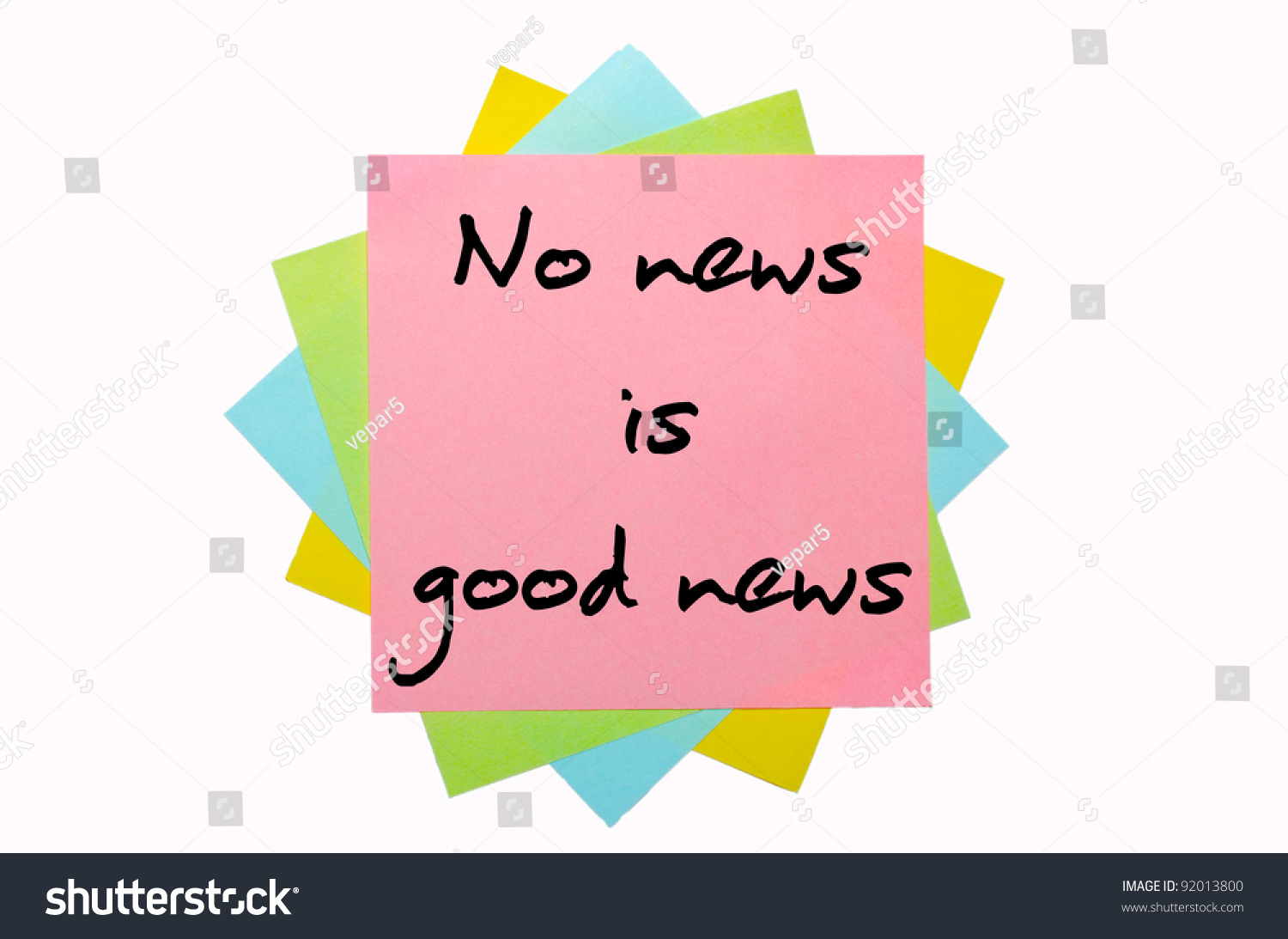 text-no-news-is-good-news-written-by-hand-font-on-bunch-of-colored