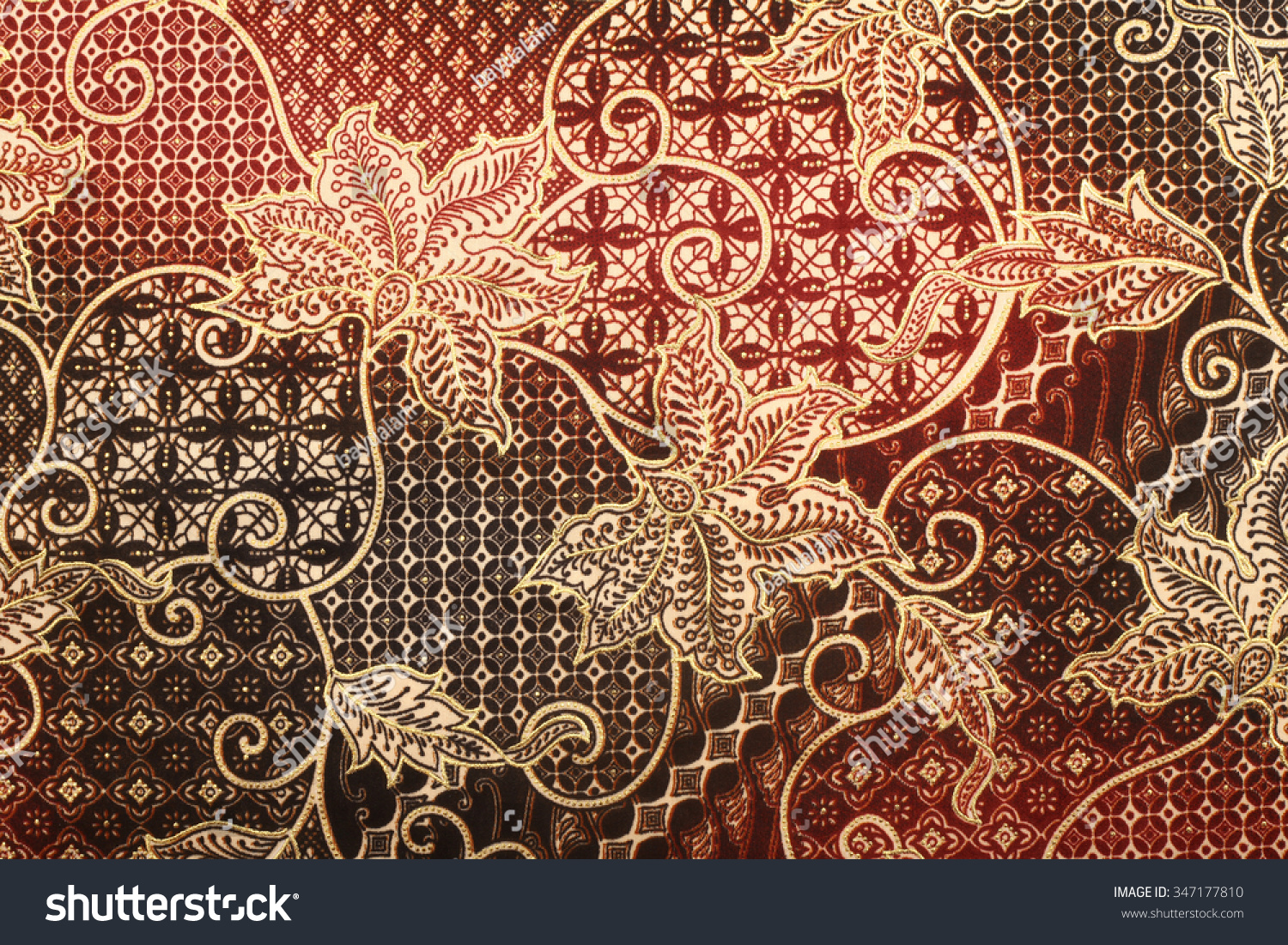 The Beautiful Of Art Malaysian And Indonesian Batik Pattern Stock Photo ...