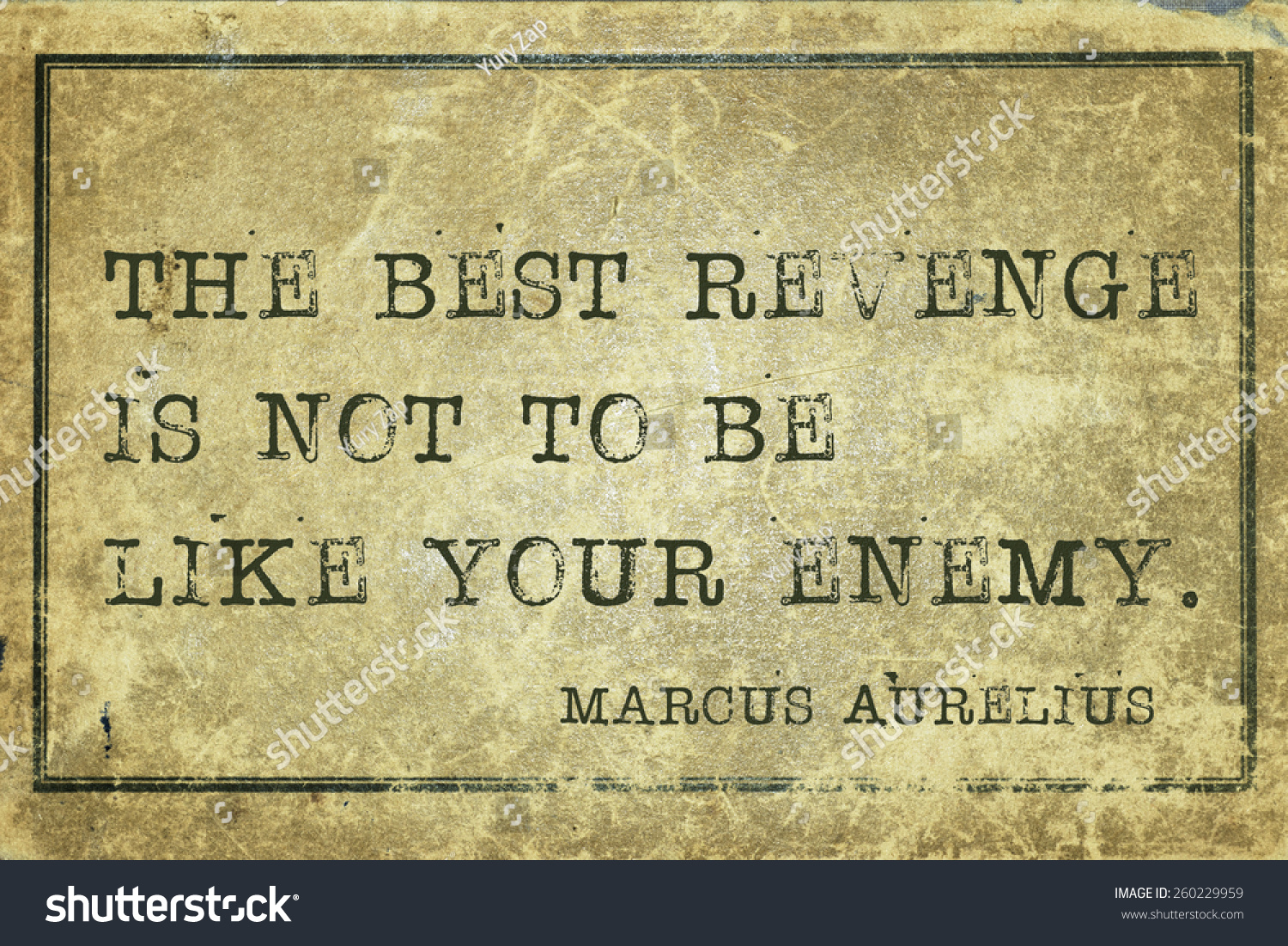 The Best Revenge Is Not To Be Like Your Enemy Ancient Roman Philosopher Marcus Aurelius Quote