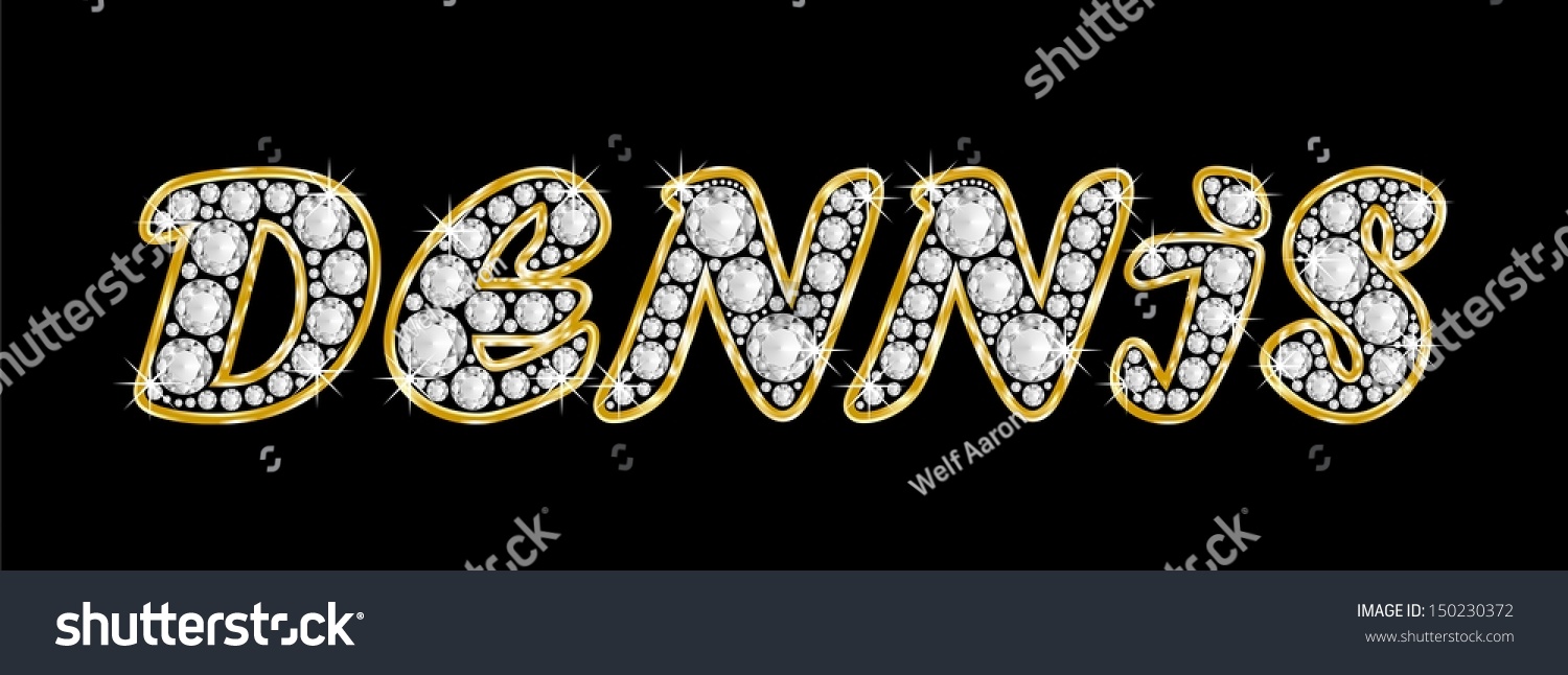 Boy Male Name Dennis Made Shiny Stock Illustration 150230372 - Shutterstock