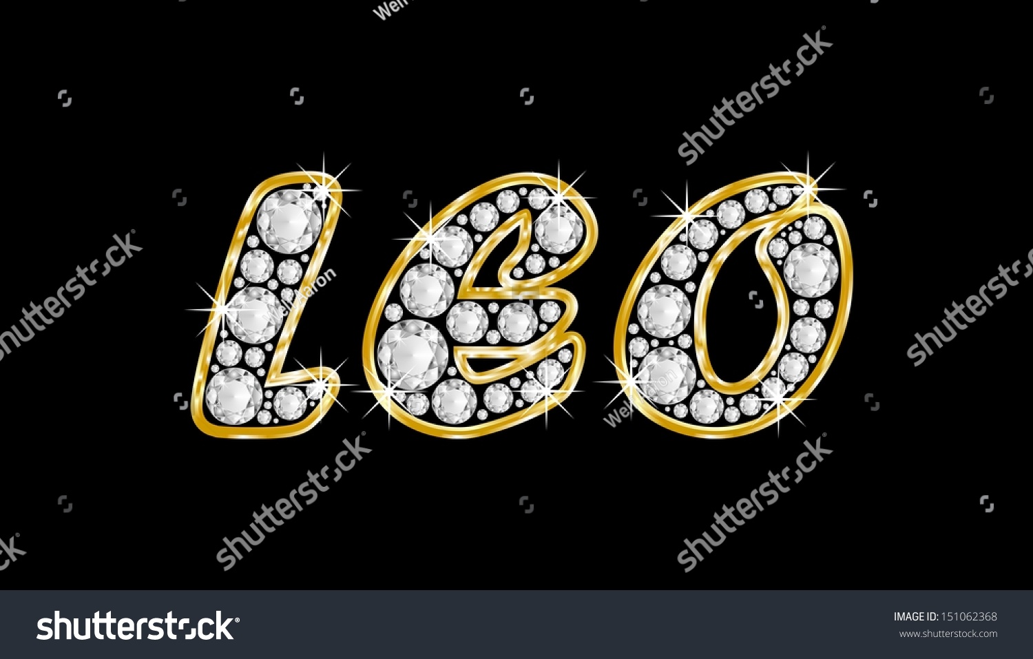 The Boy Male Name Leo Made Of A Shiny Diamonds Style Font Brilliant