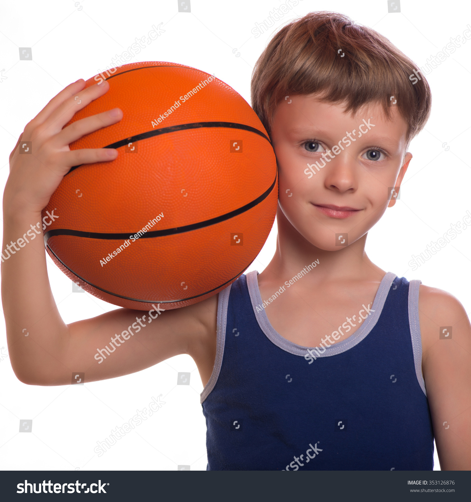 Boy Putting Basketball Ball Itself On Stock Photo 353126876 - Shutterstock