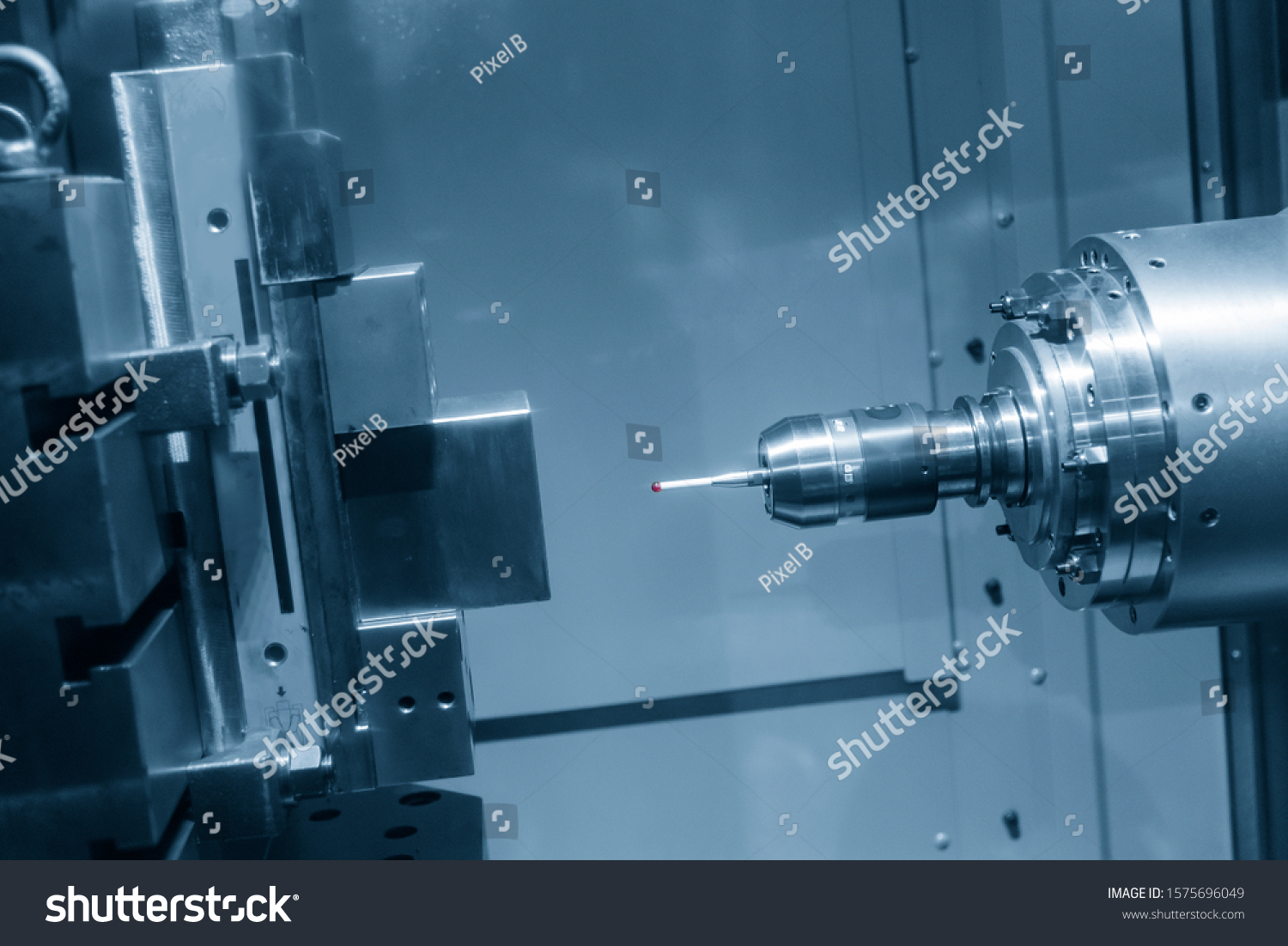 Coordinate Measuring Machine Cmm Probe Attach Stock Photo 1575696049