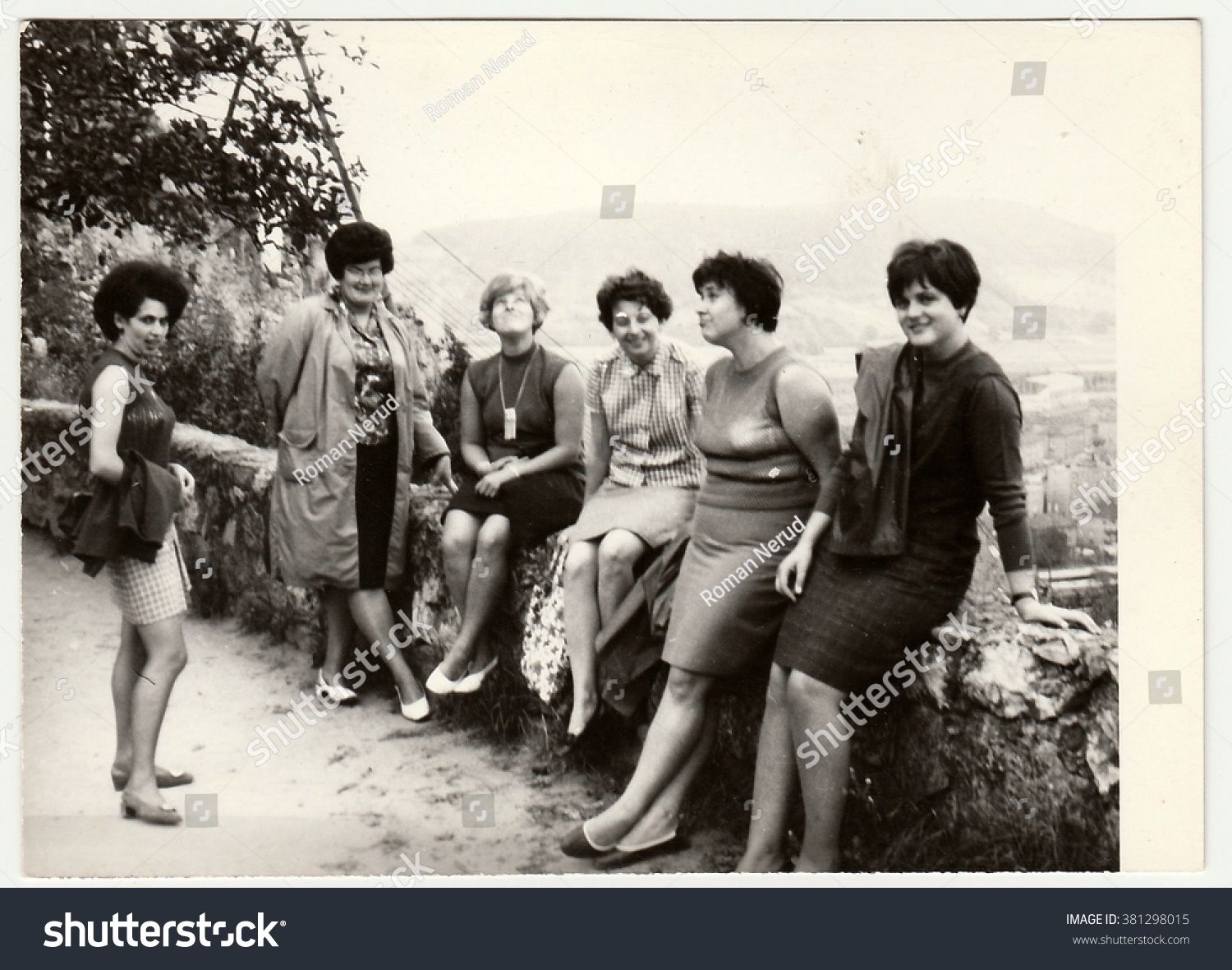 THE CZECHOSLOVAK SOCIALIST REPUBLIC CIRCA 1960s Vintage photo shows group of women on vacation THE CZECHOSLOVAK SOCIALIST REPUBLIC CIRCA 1960s Vintage photo shows group of women on vacation
