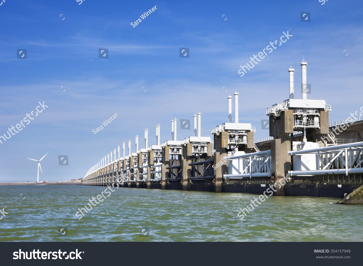 The Eastern Scheldt Storm Surge Barrier (Oosterscheldekering) In The ...